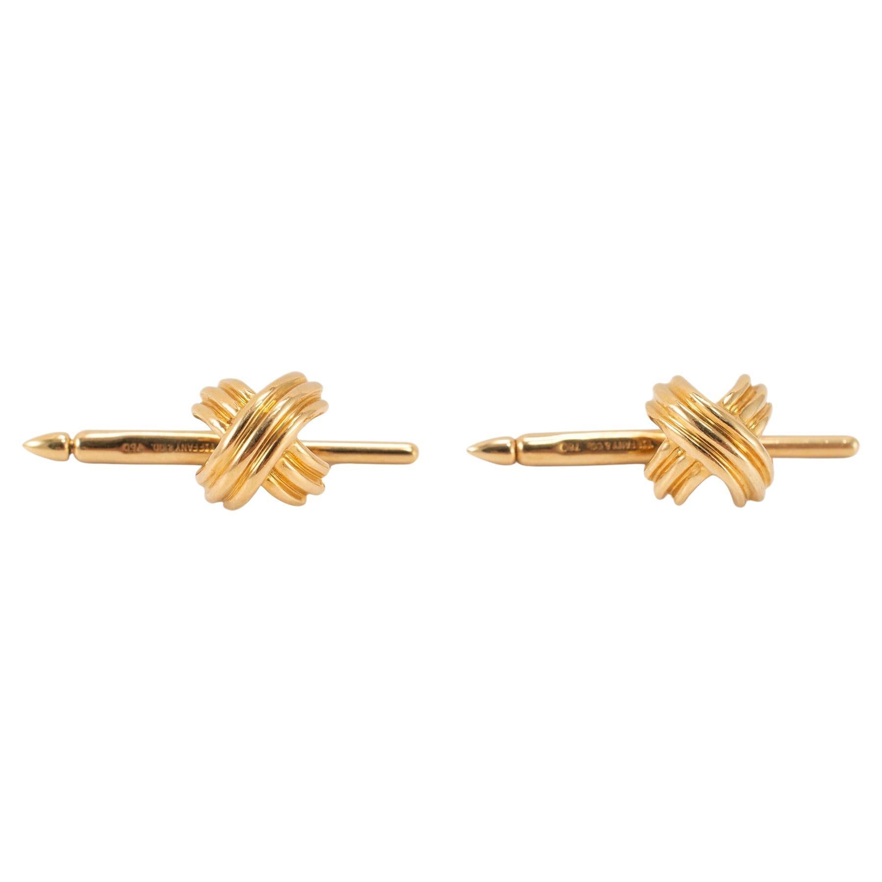 Tiffany & Co. 18K Yellow Gold Signature X Cufflinks