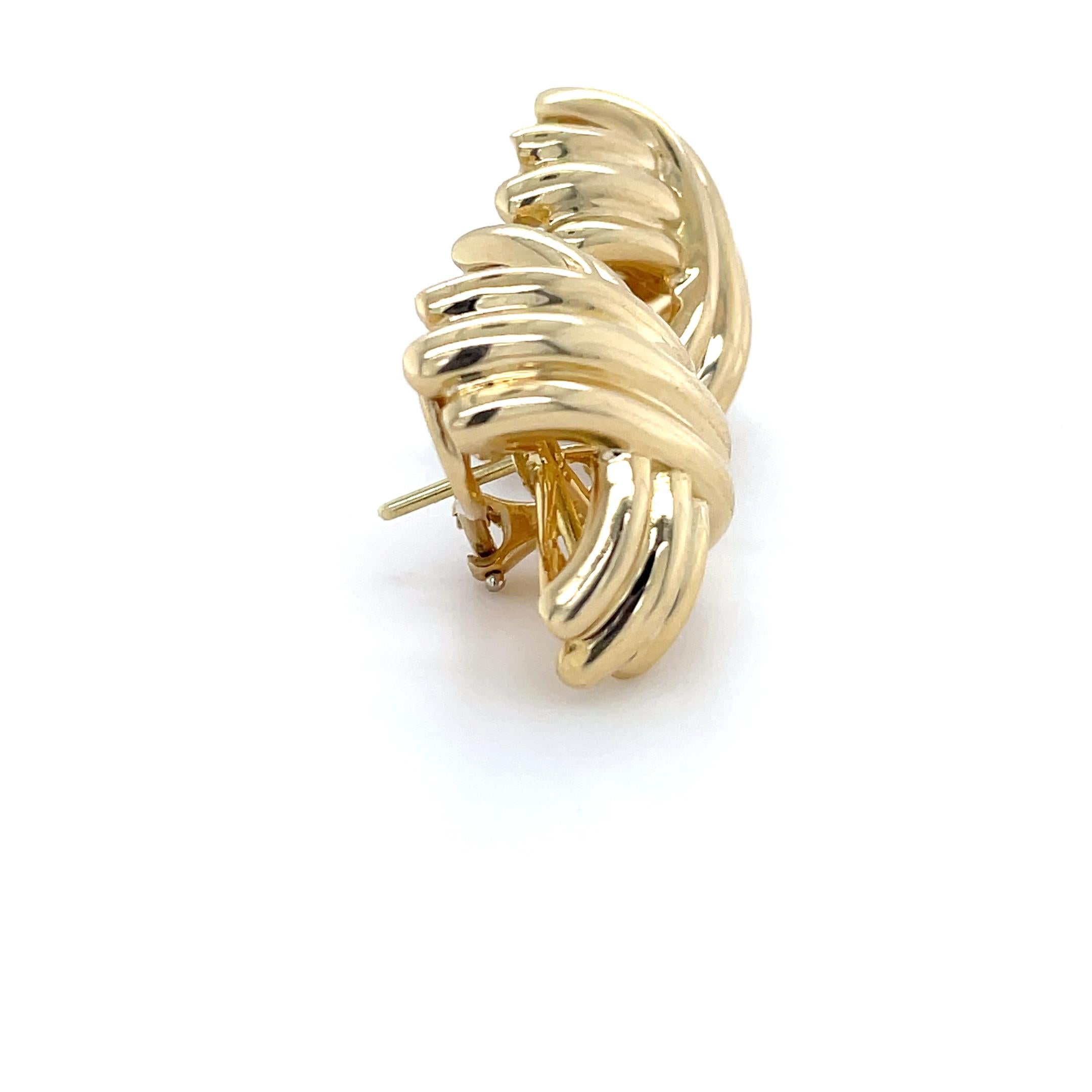 Women's Tiffany & Co., 18K Yellow Gold Signature X Earrings For Sale