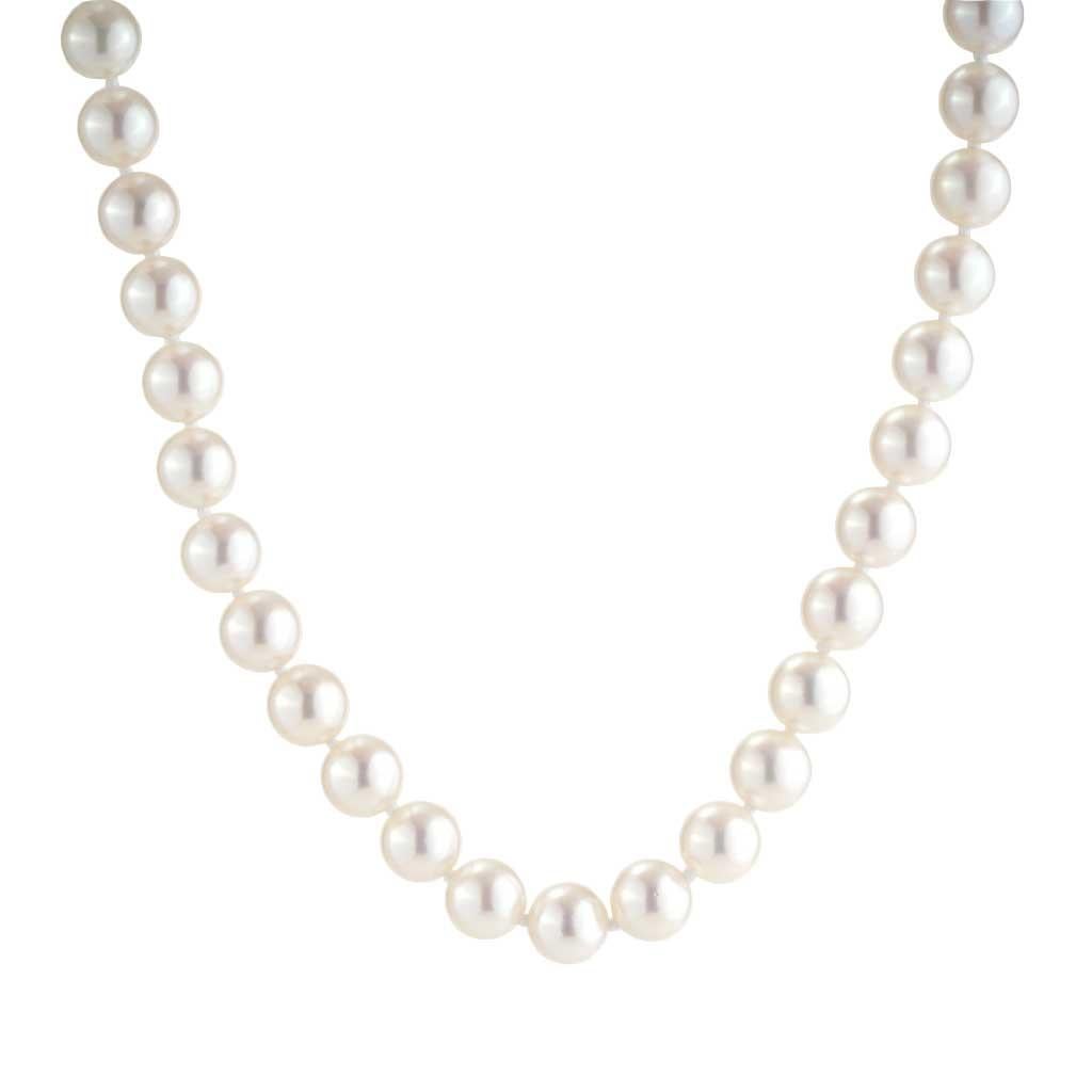 The strand features pearls 7.4-7.5 mm wide, 16.5 inches in length, made of 18K yellow gold, and weigh 20.50 DWT (approx. 31.88 grams). There are 53 round pearls. Item is in excellent condition. Circa 1999. Has Original Appraisal!
