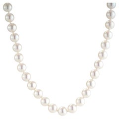 Tiffany & Co 18K Yellow Gold Signature X Pearl Strand Necklace, 1999