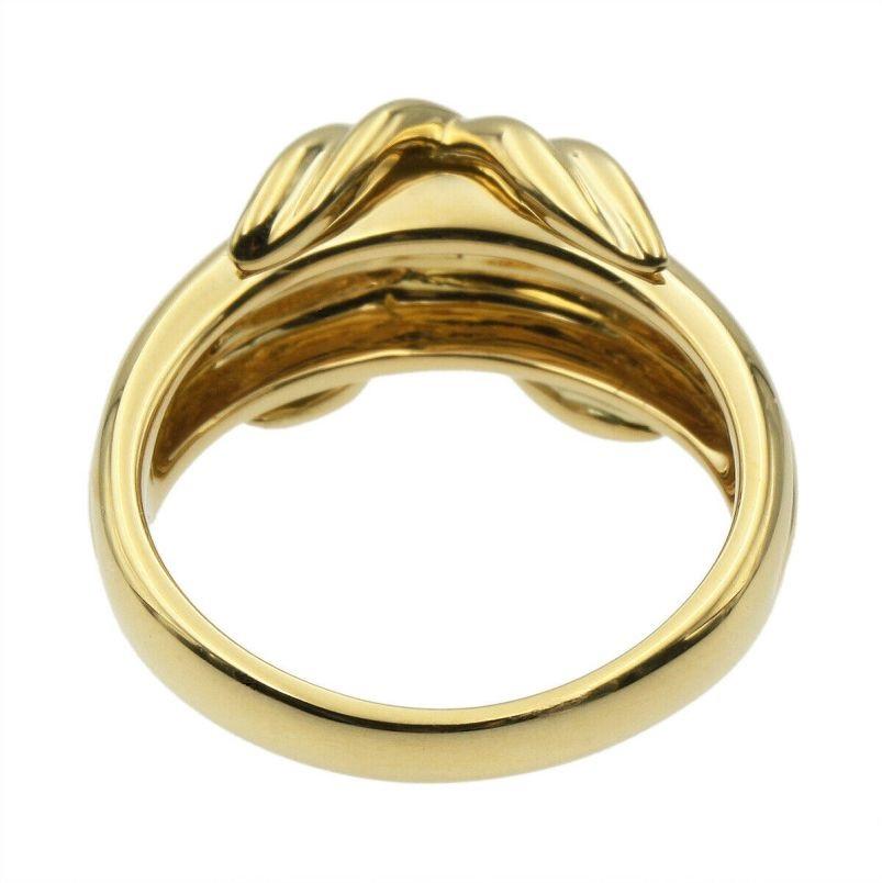 TIFFANY & Co. 18K Yellow Gold Signature X Ring 6.5 In Excellent Condition For Sale In Los Angeles, CA