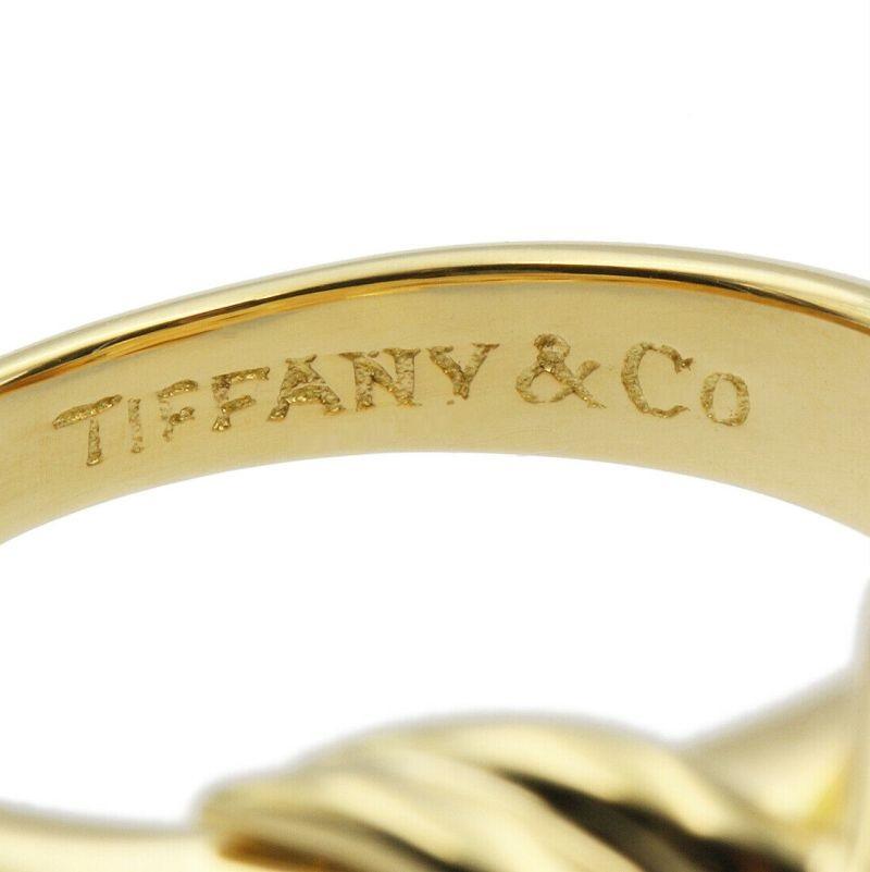 TIFFANY & Co. 18K Yellow Gold Signature X Ring 6.5 For Sale 1