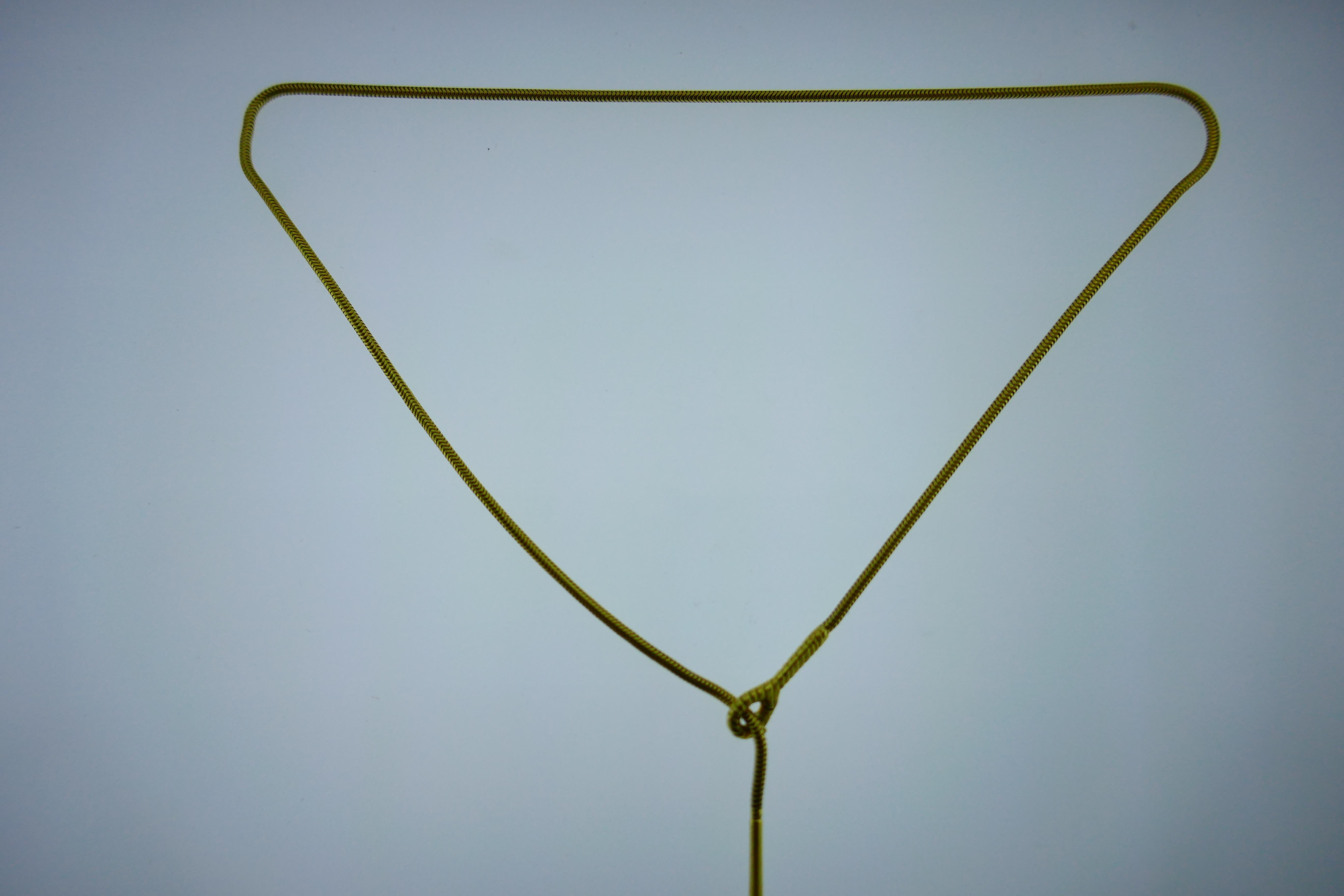 Tiffany & Co. 18K Yellow Gold Snake Chain Lariat Necklace Vintage, circa 1970s 2