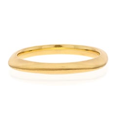 Tiffany & Co. 18K Yellow Gold Soft Square Slip On Bangle Bracelet