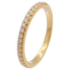 Tiffany & Co. 18K Yellow Gold Soleste Half Circle Round Diamond Band Ring