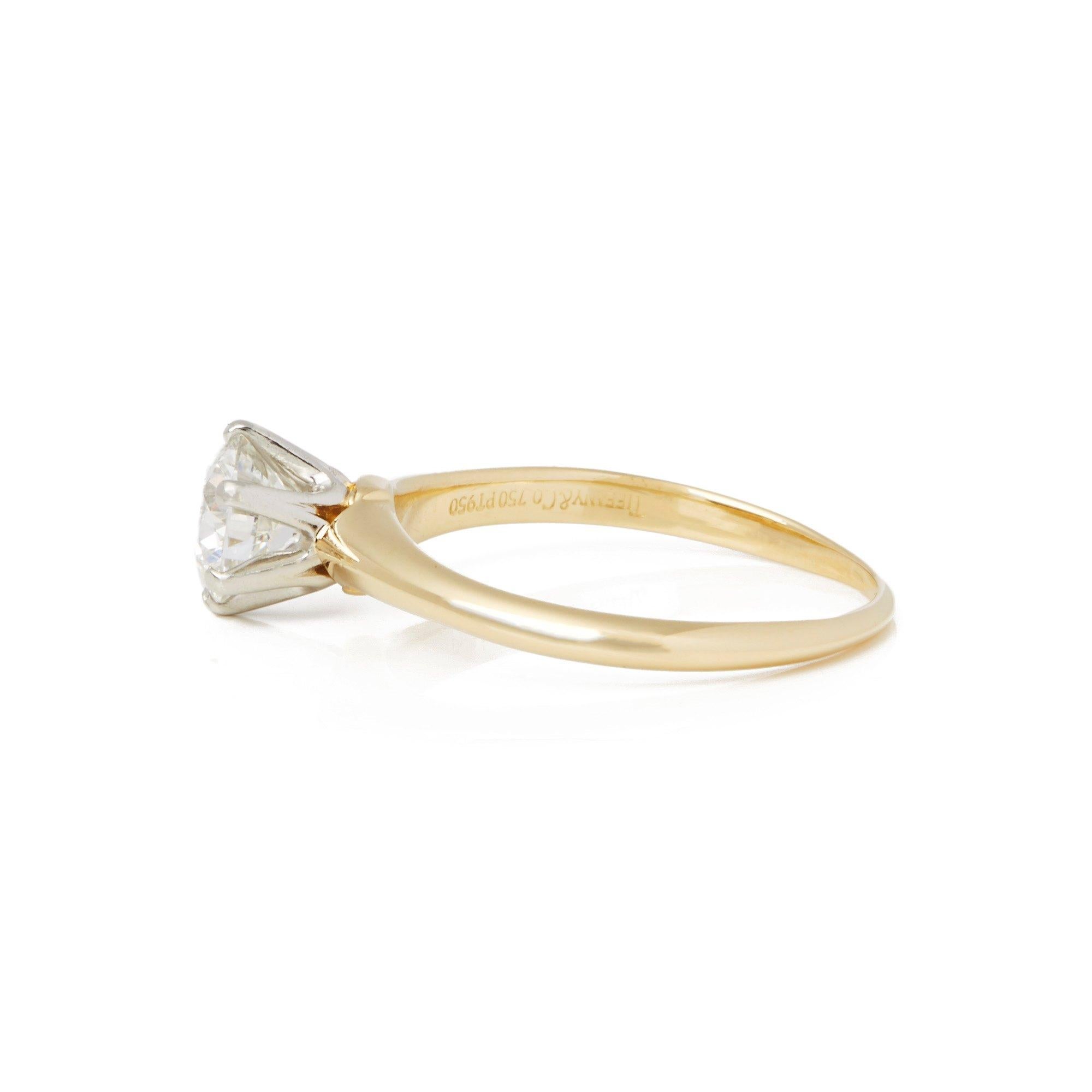 tiffany yellow gold solitaire ring