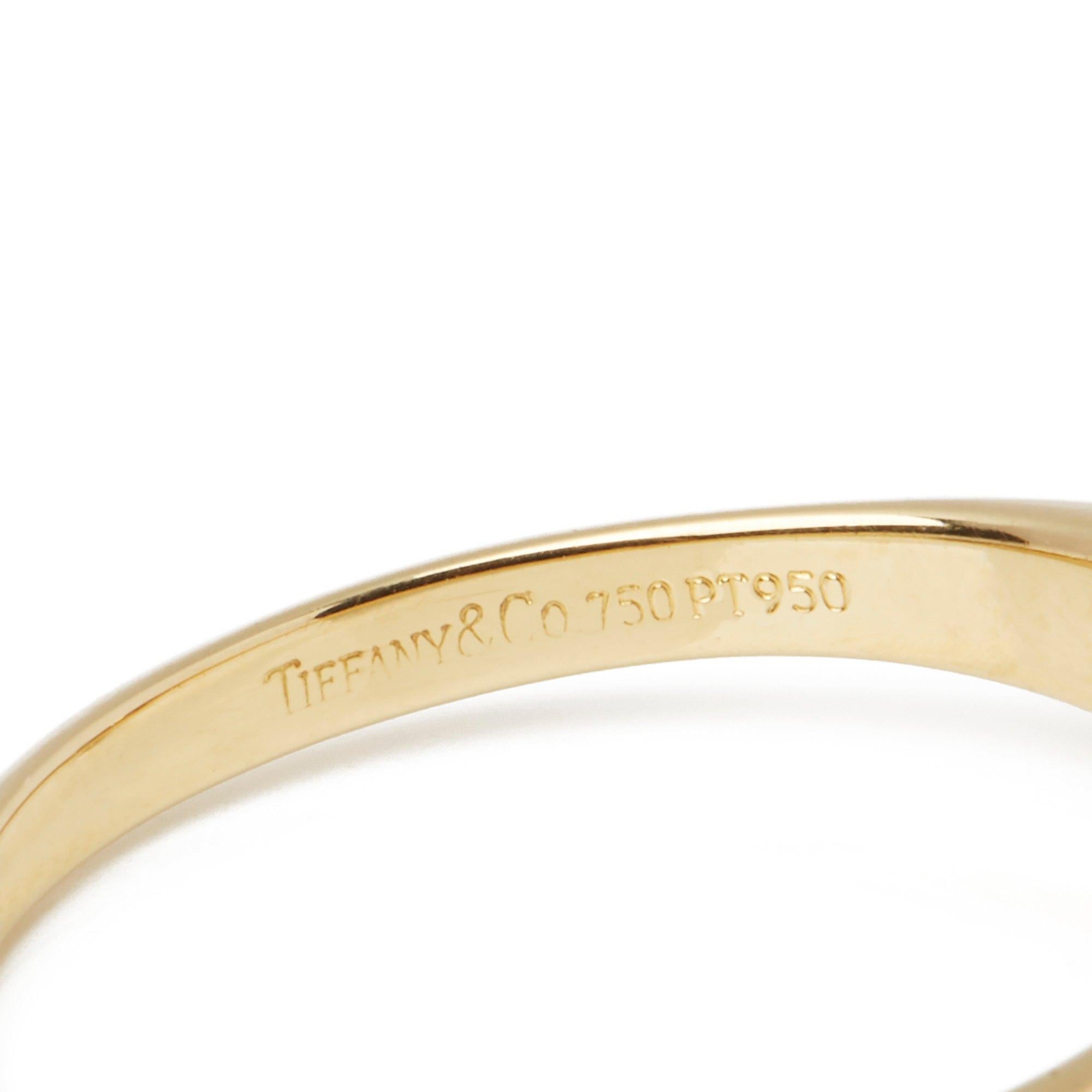 Brilliant Cut Tiffany & Co. 18 Karat Yellow Gold Solitaire Diamond Ring