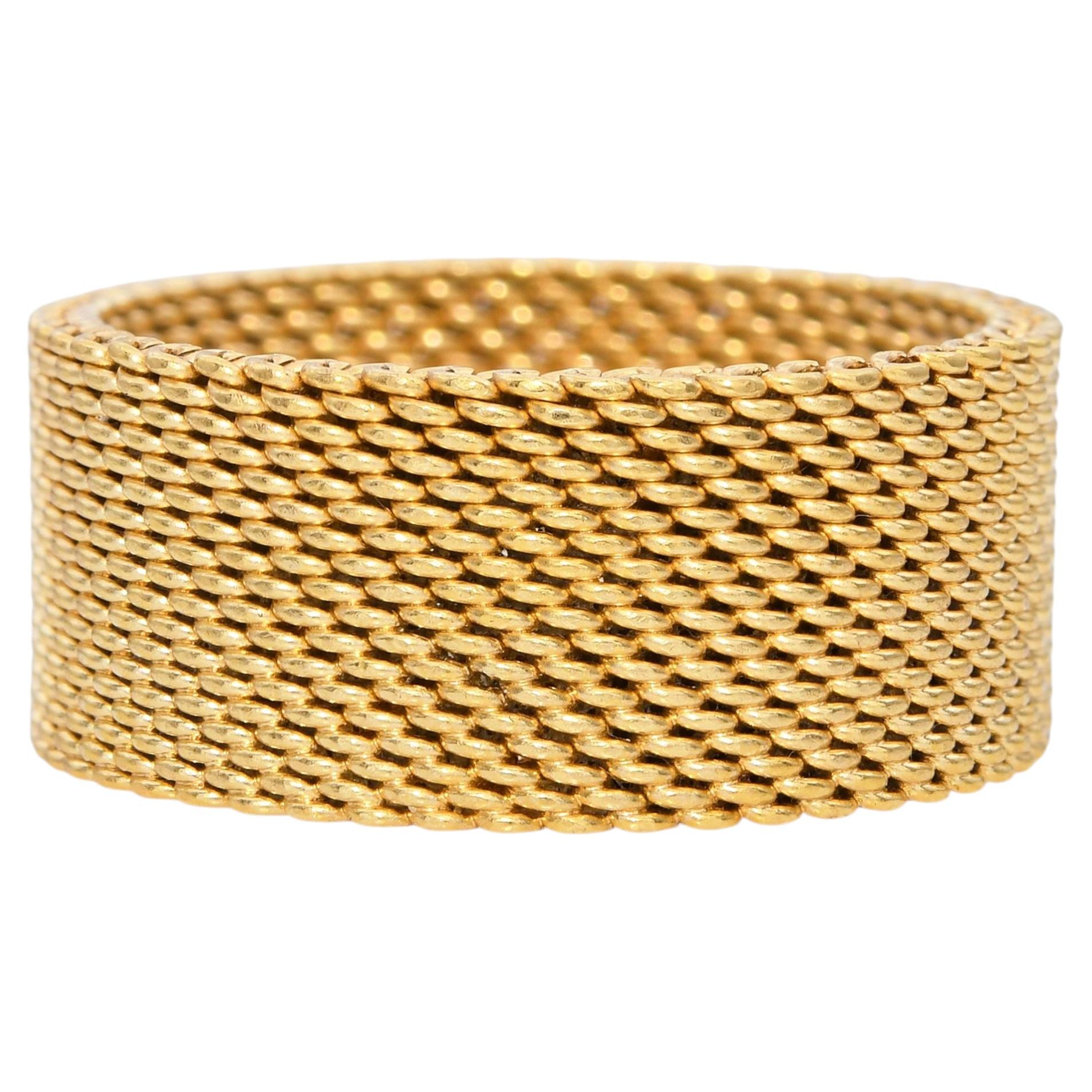 Bague « Somerset Mesh » de Tiffany & Co. en or jaune 18 carats