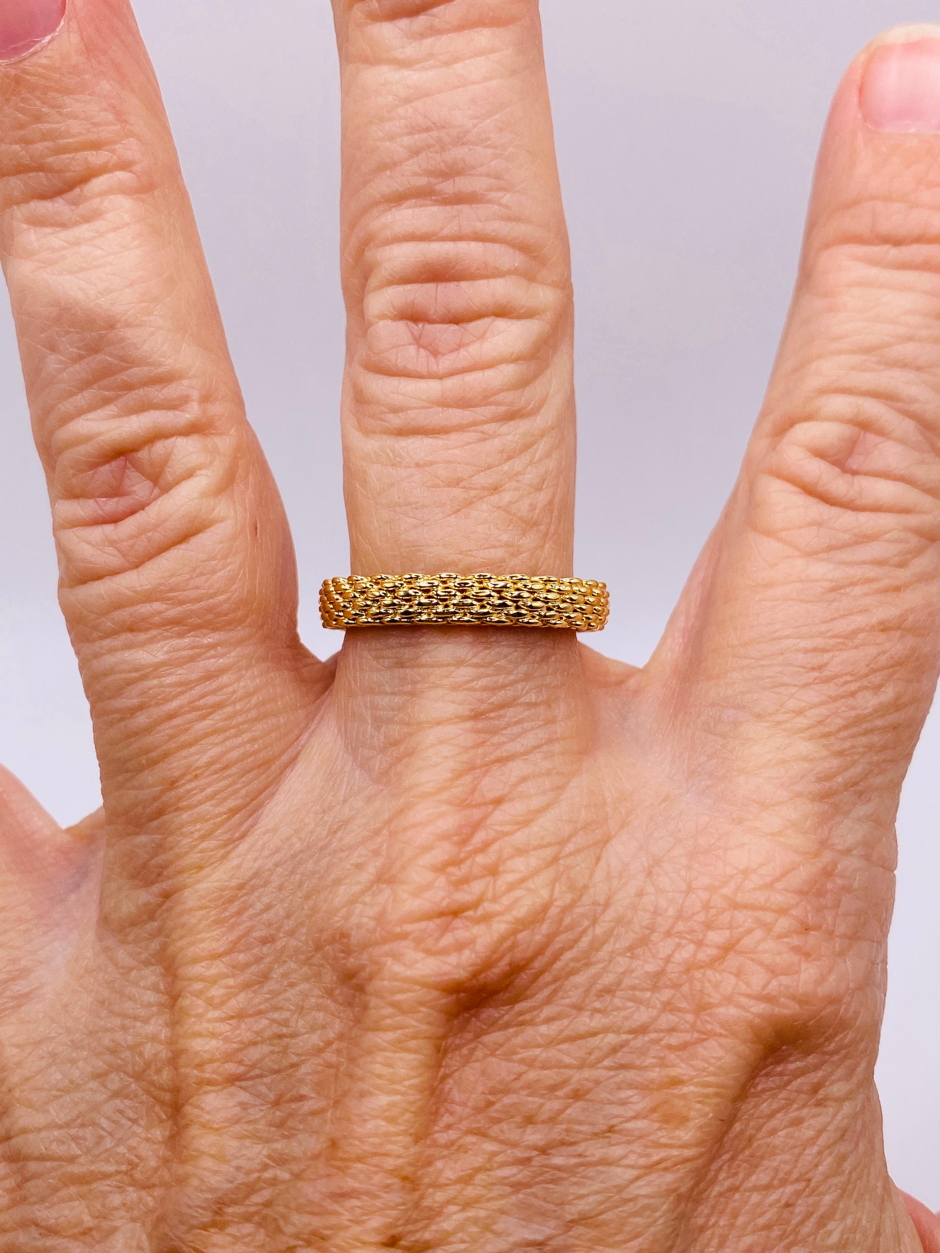 Tiffany & Co 18k Yellow Gold Somerset Ring In Good Condition In DALLAS, TX