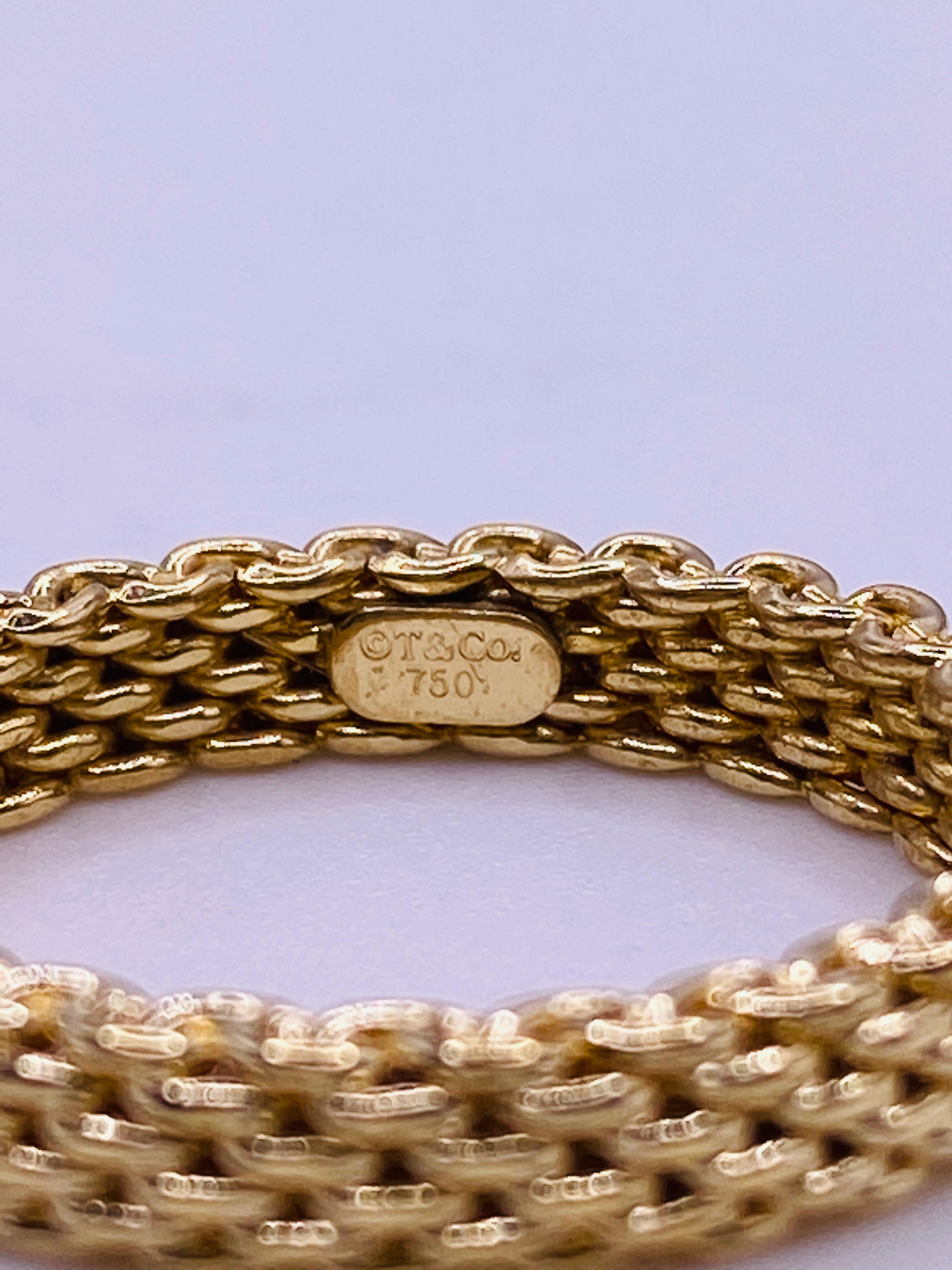 Women's or Men's Tiffany & Co 18k Yellow Gold Somerset Ring