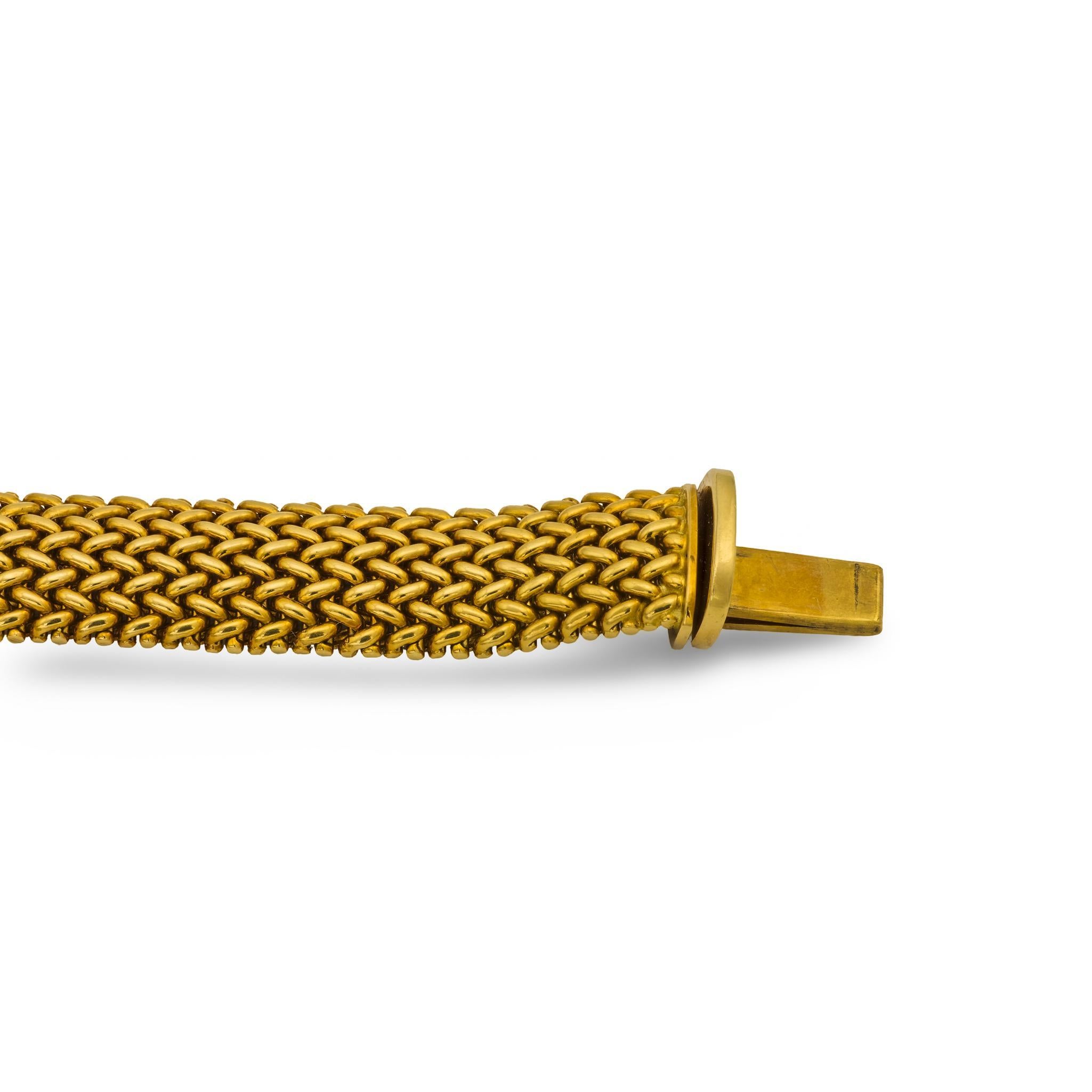 Tiffany & Co. Bracelet Somerset weave en or jaune 18k en vente 1