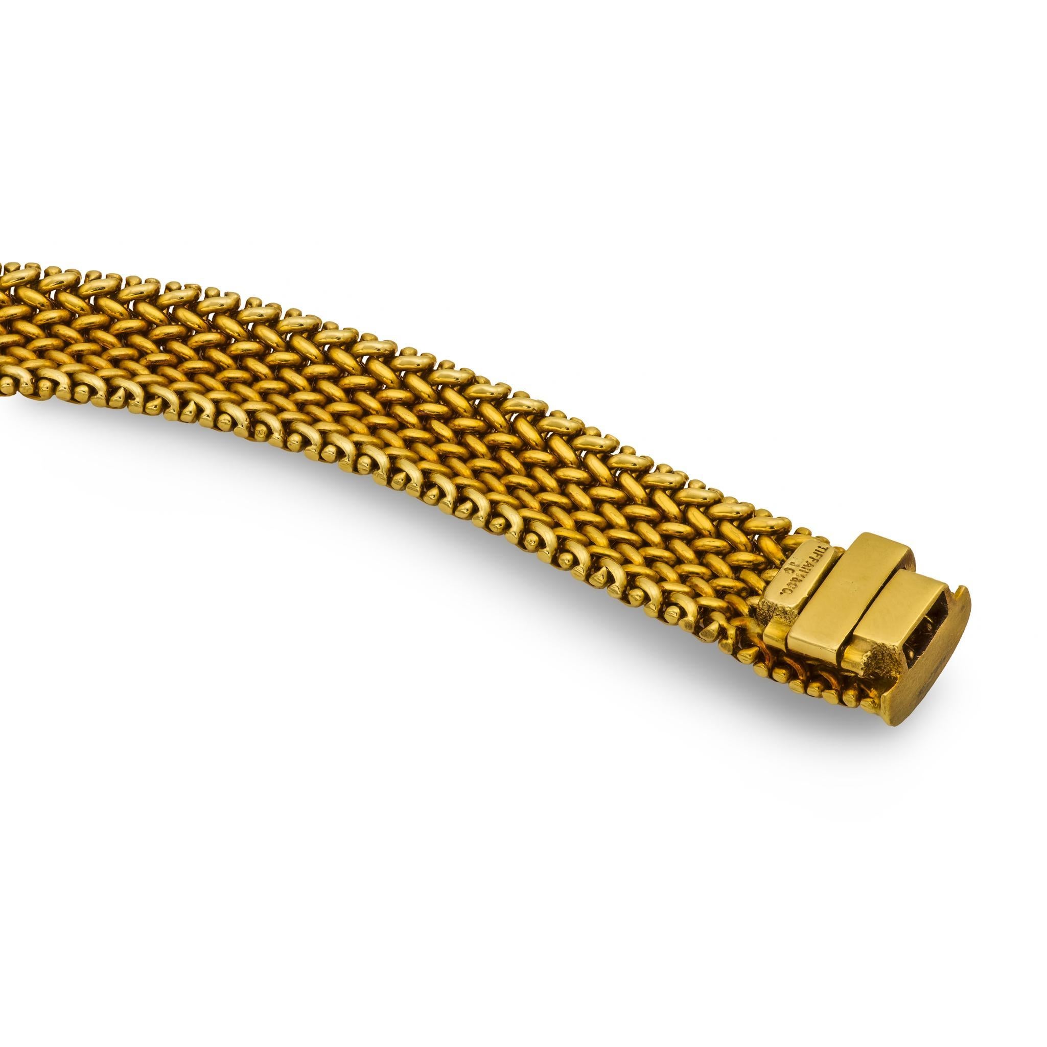 Tiffany & Co. Bracelet Somerset weave en or jaune 18k en vente 3