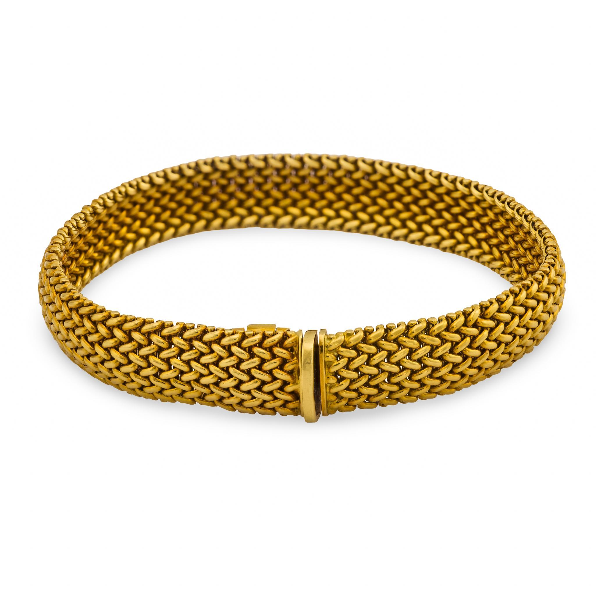 Tiffany & Co. Bracelet Somerset weave en or jaune 18k en vente