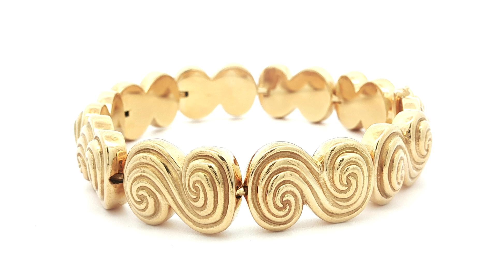 Donna A. Link & Co. in oro giallo 18 ct. con chiusura a pressione in vendita