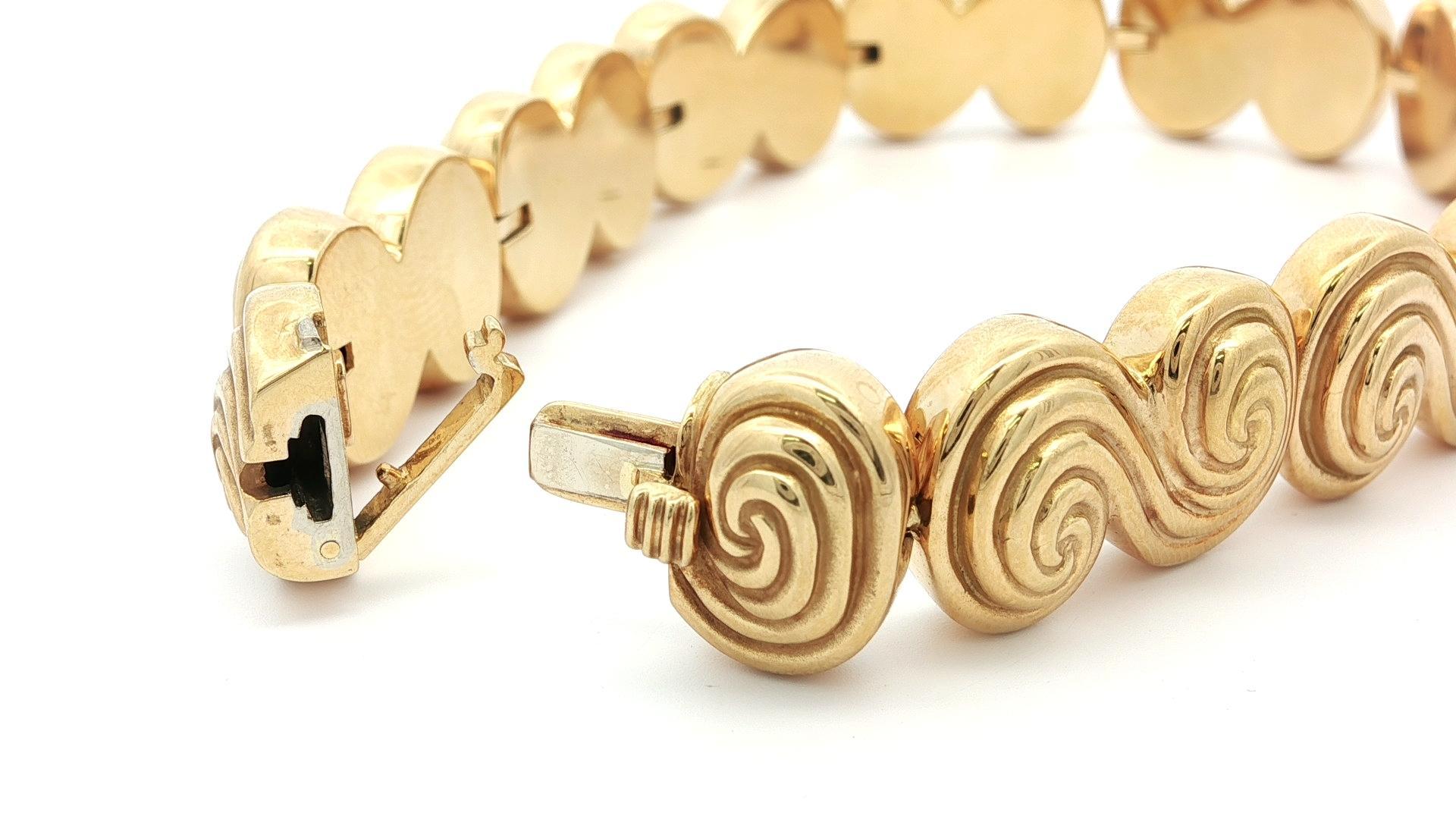 A. Link & Co. in oro giallo 18 ct. con chiusura a pressione in vendita 2