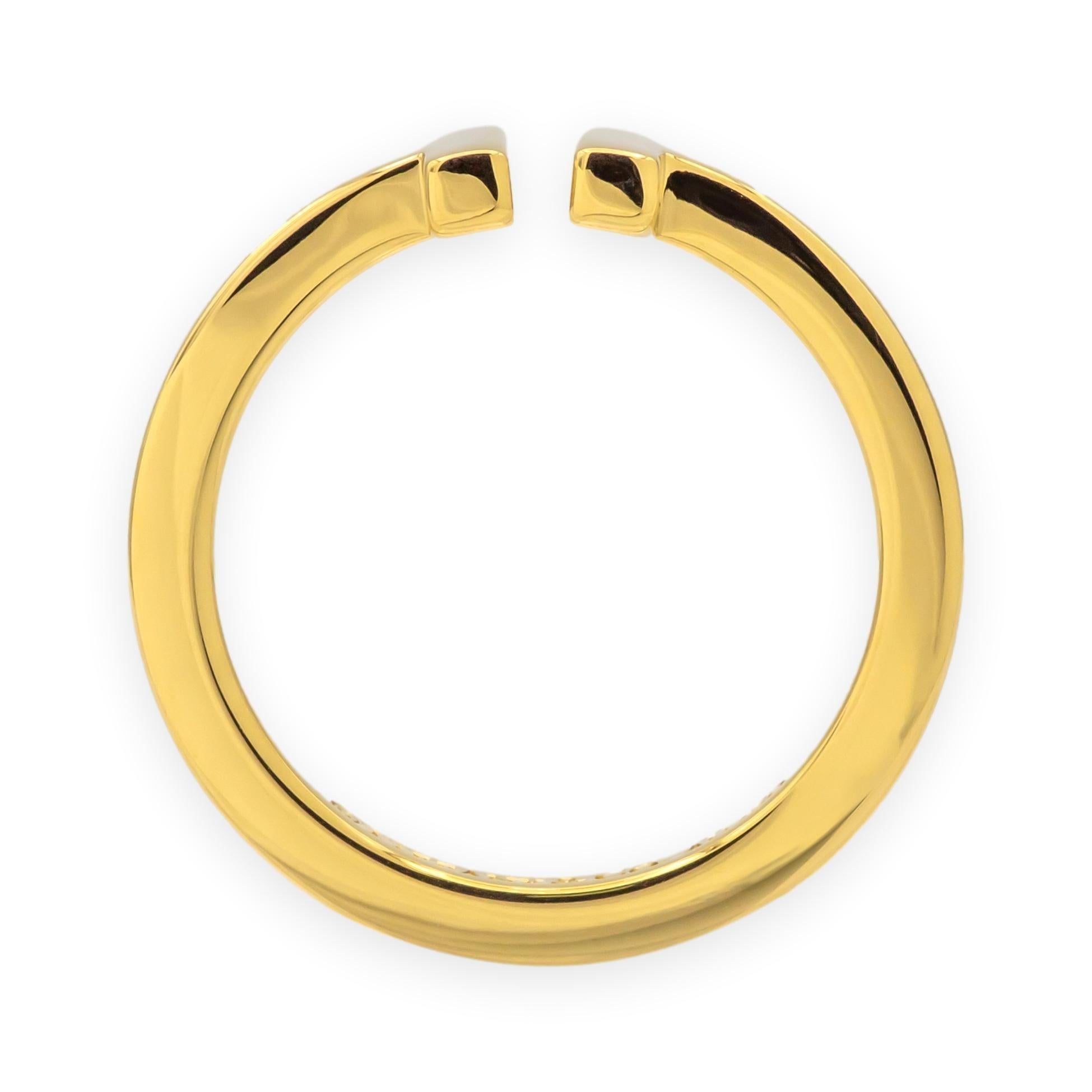 Tiffany & Co. Bague carrée en or jaune 18K Taille 8.75 2.5mm en vente 2