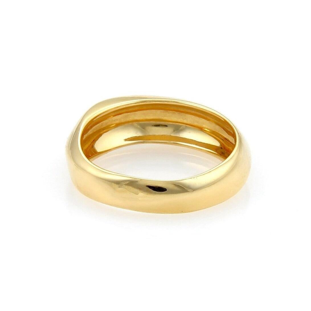 Tiffany & Co. 18k Gelbgold Quadratischer Twist Top Bandring Italien Größe 5,5 im Zustand „Gut“ in Guilford, CT