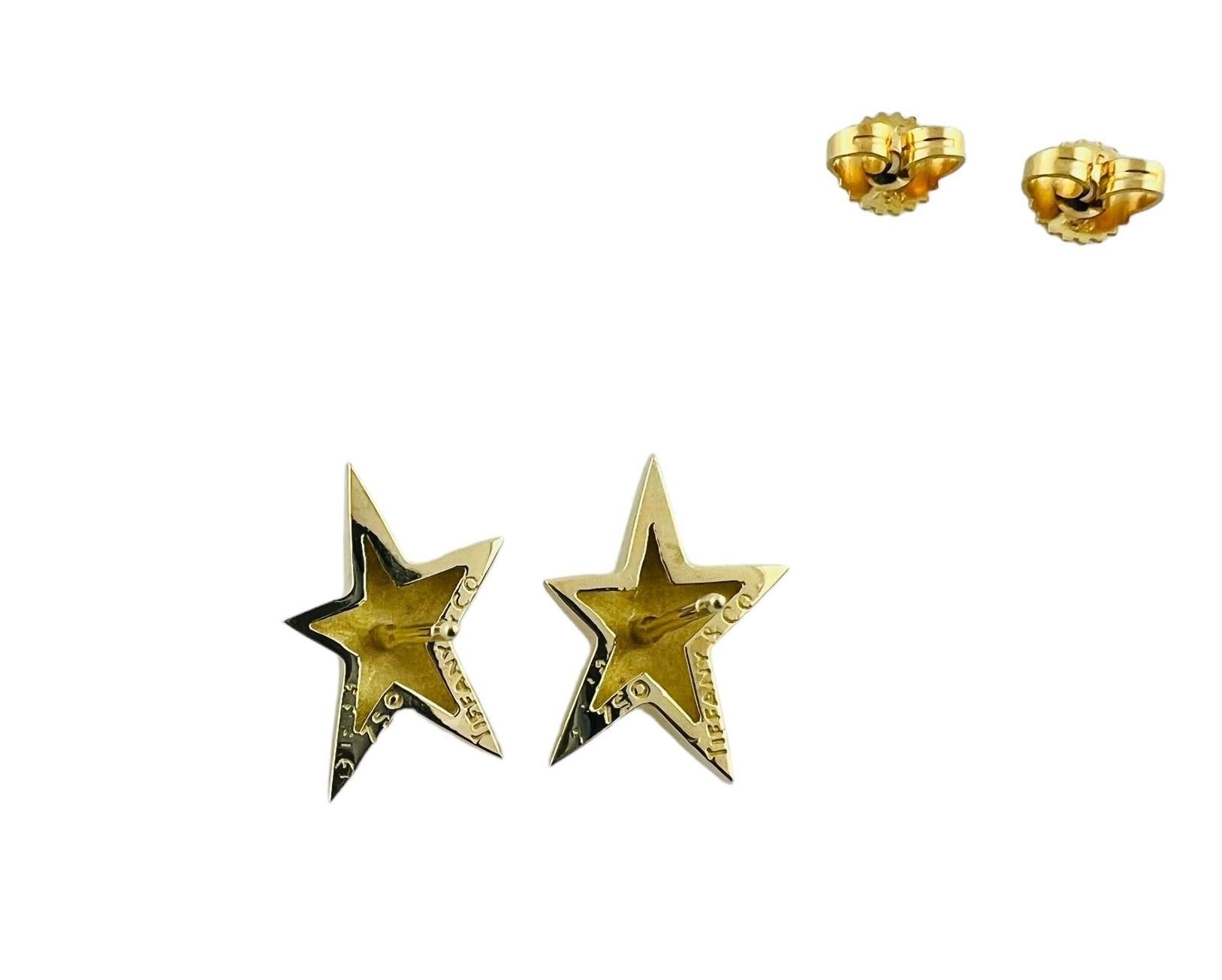 Tiffany & Co. Boucles d'oreilles étoile en or jaune 18 carats n° 16677 Pour femmes en vente