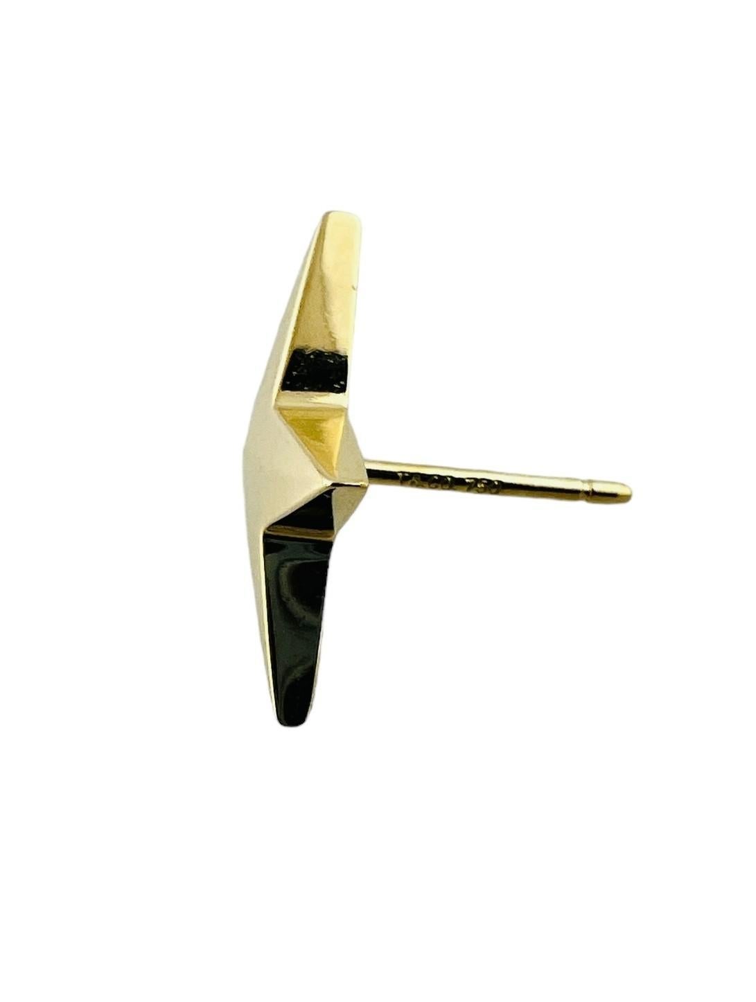 Tiffany & Co. 18 Karat Gelbgold Stern-Ohrringe #16677 im Angebot 2
