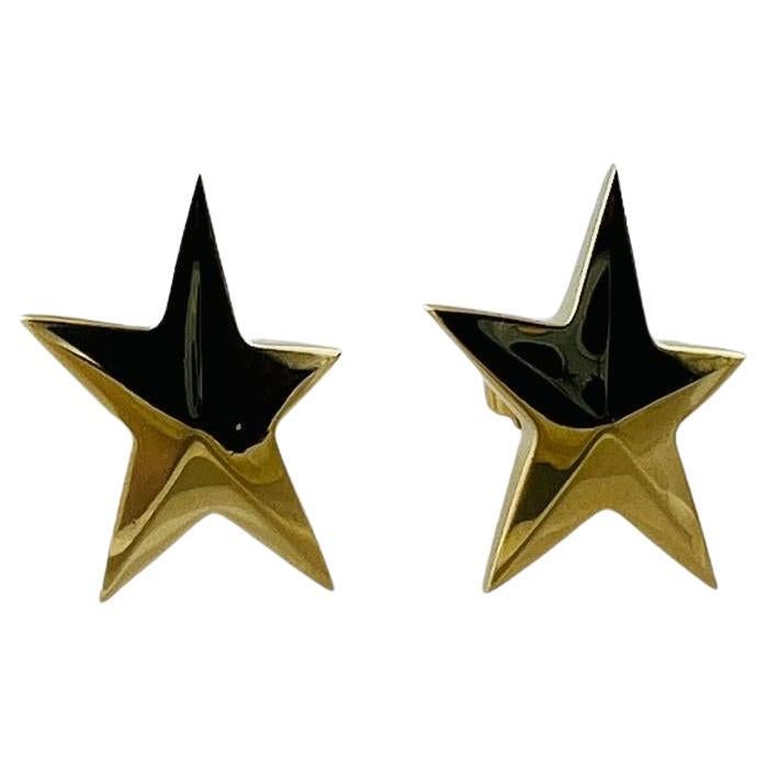 Tiffany & Co. 18K Yellow Gold Star Earrings #16677 For Sale