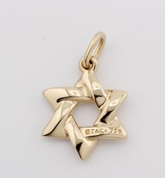 Tiffany & Co. 18k Yellow Gold Star of David Pendant Charm