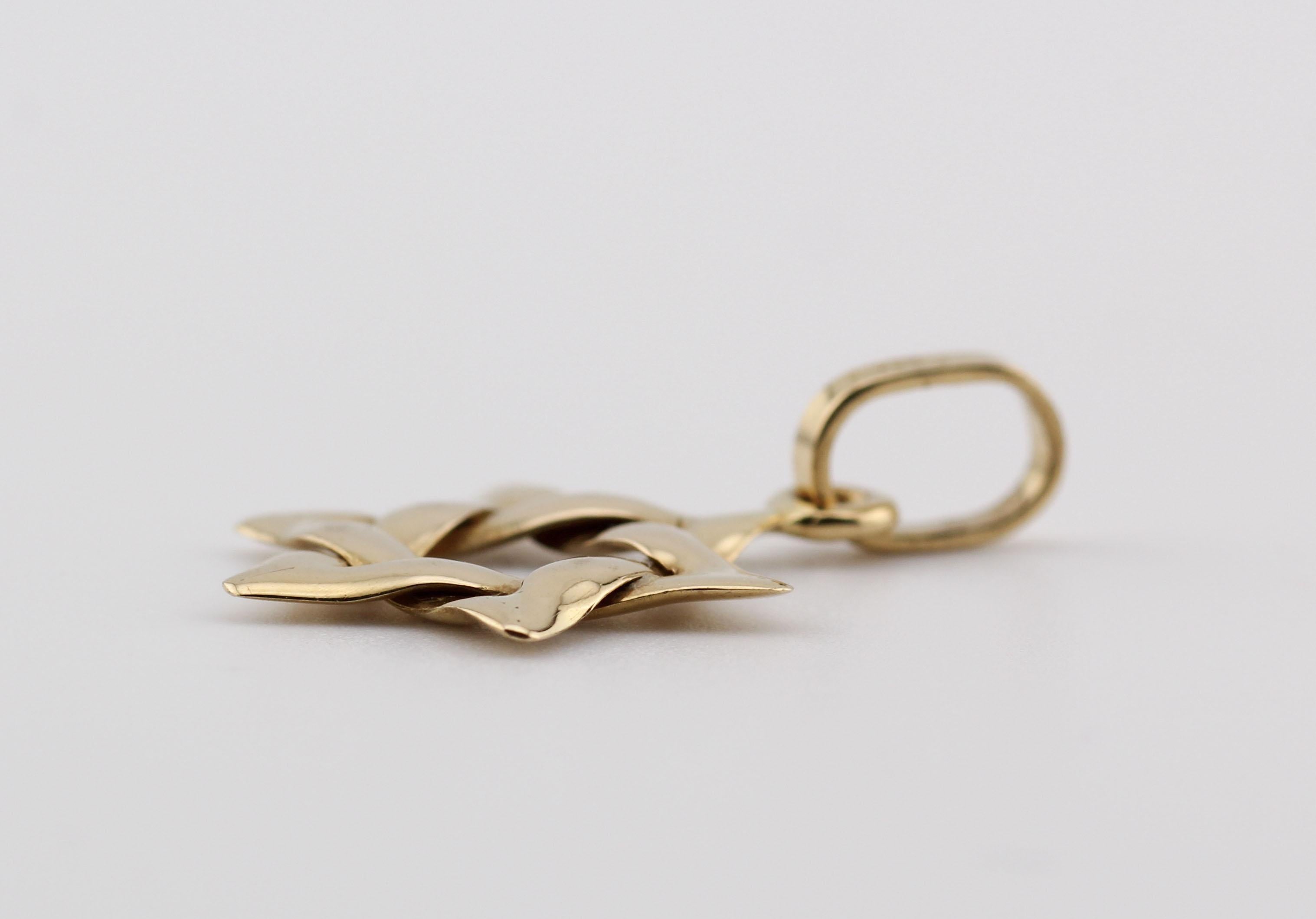 Women's or Men's Tiffany & Co. 18k Yellow Gold Star of David Pendant Charm