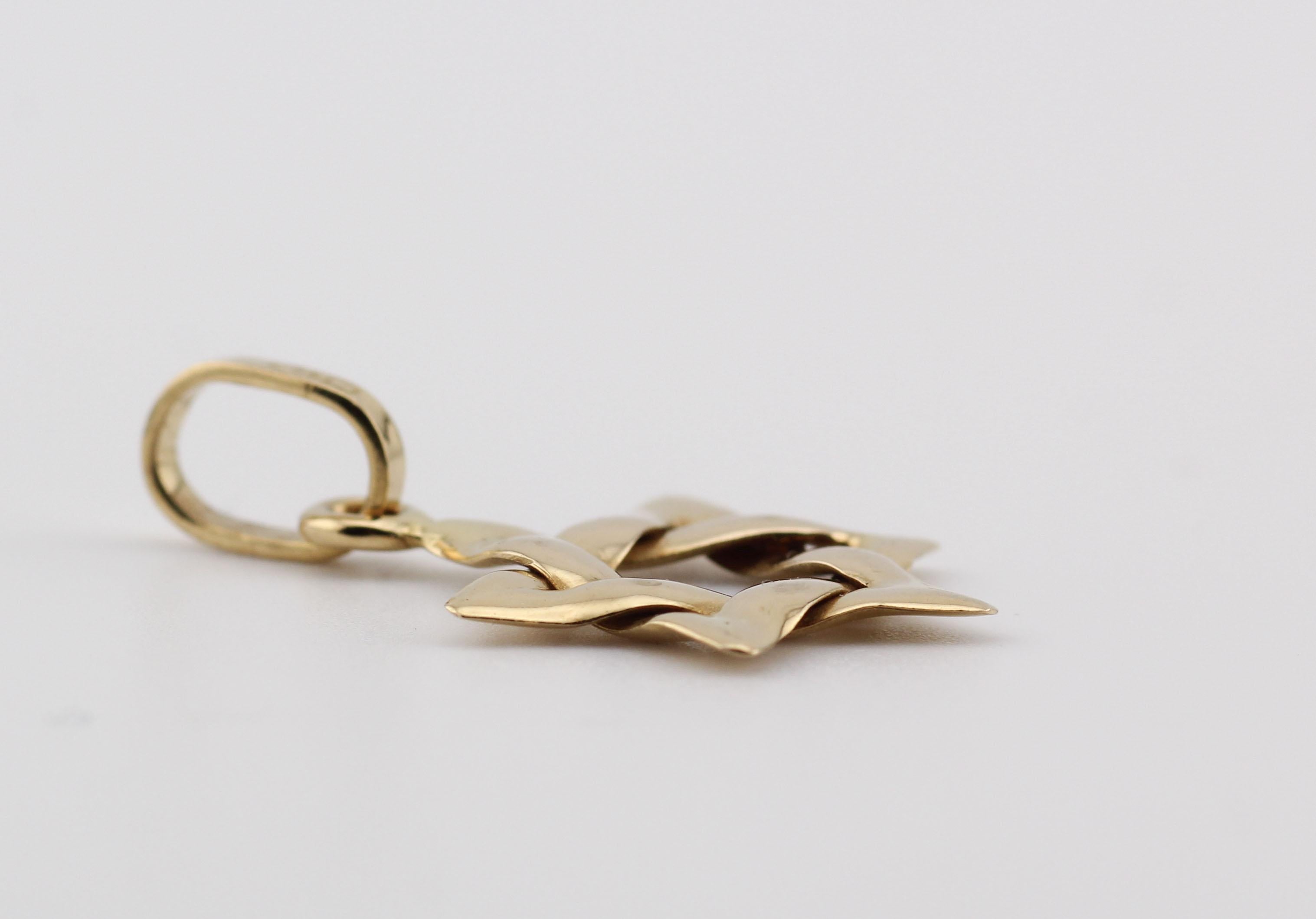 Tiffany & Co. 18k Yellow Gold Star of David Pendant Charm 1