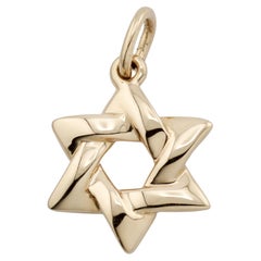 Tiffany & Co. 18 Karat Gelbgold Star of David-Anhänger-Anhänger-Anhänger
