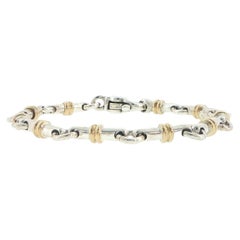 Tiffany & Co. 18K Yellow Gold & Sterling Silver Bar Link Bracelet