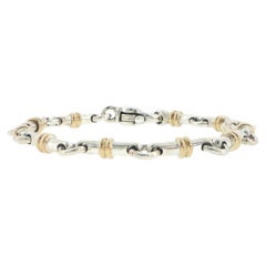 Tiffany & Co. Armband mit Stabgliedern aus 18-karätigem Gelbgold und Sterlingsilber