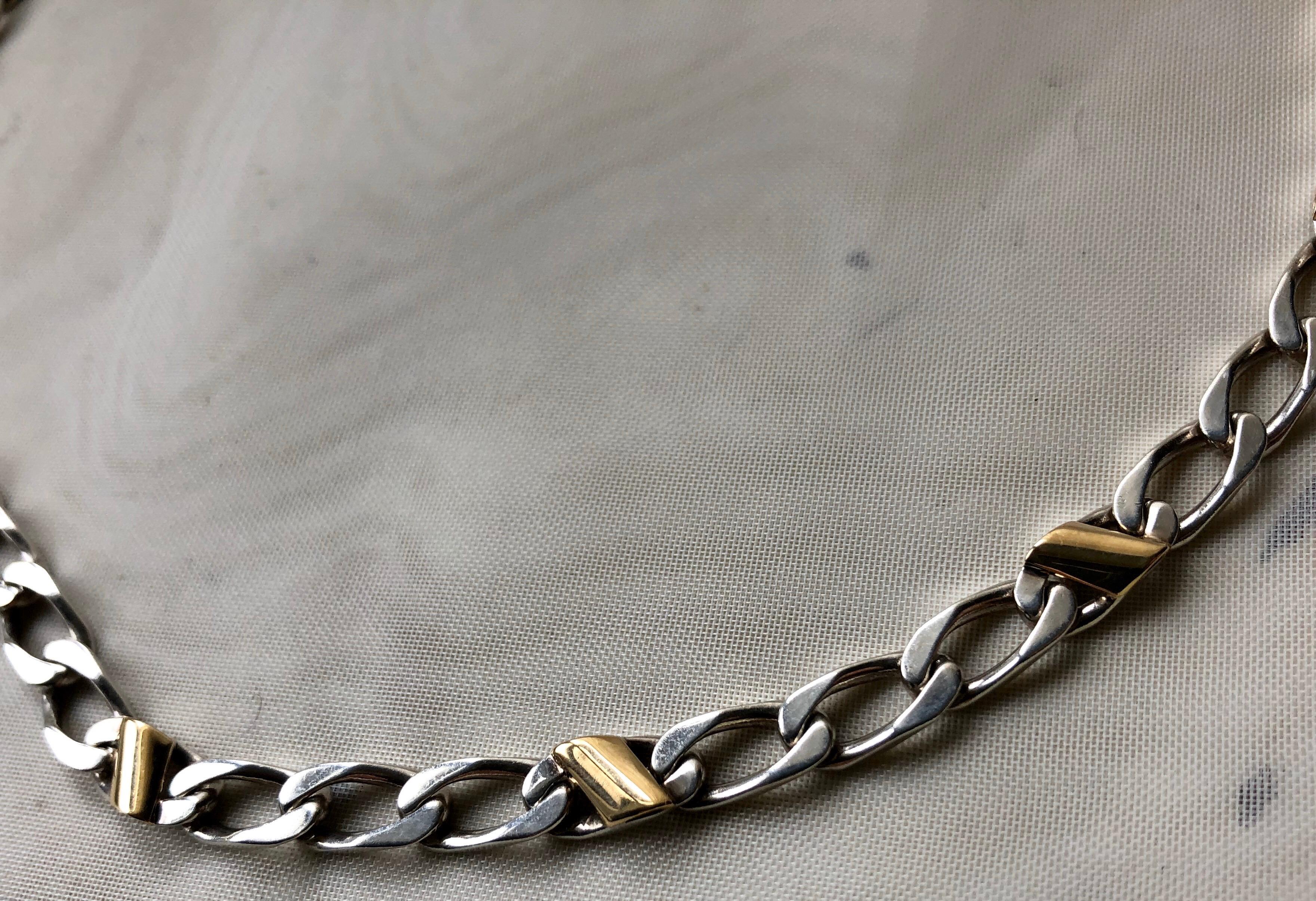Tiffany & Co. 18K Yellow Gold Sterling Silver Curb Link Chain

This authentic Tiffany & Co. chain is approx. 16