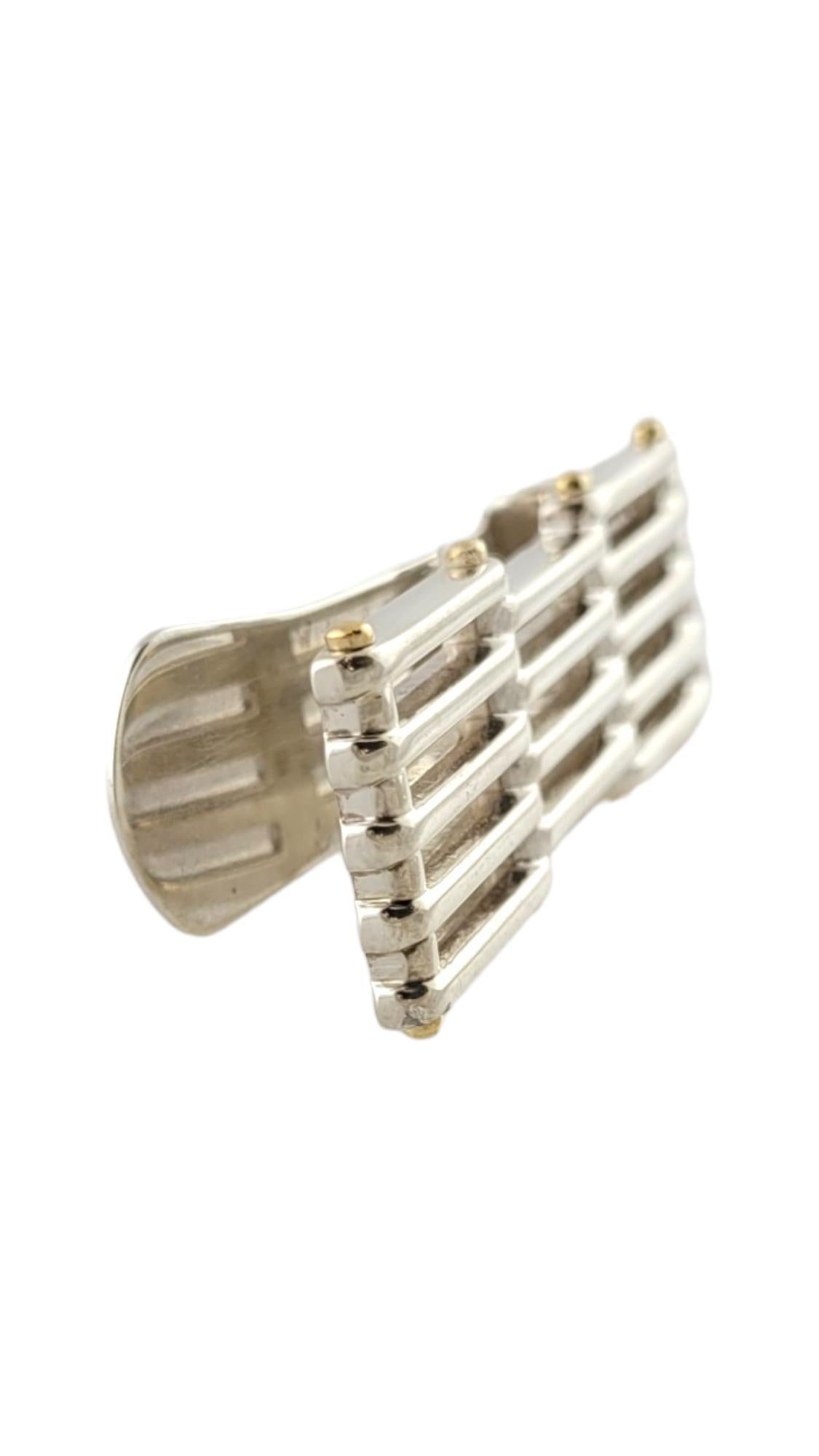 Tiffany & Co. 18K Yellow Gold & Sterling Silver Gate Link Money Clip #18137 In Good Condition In Washington Depot, CT