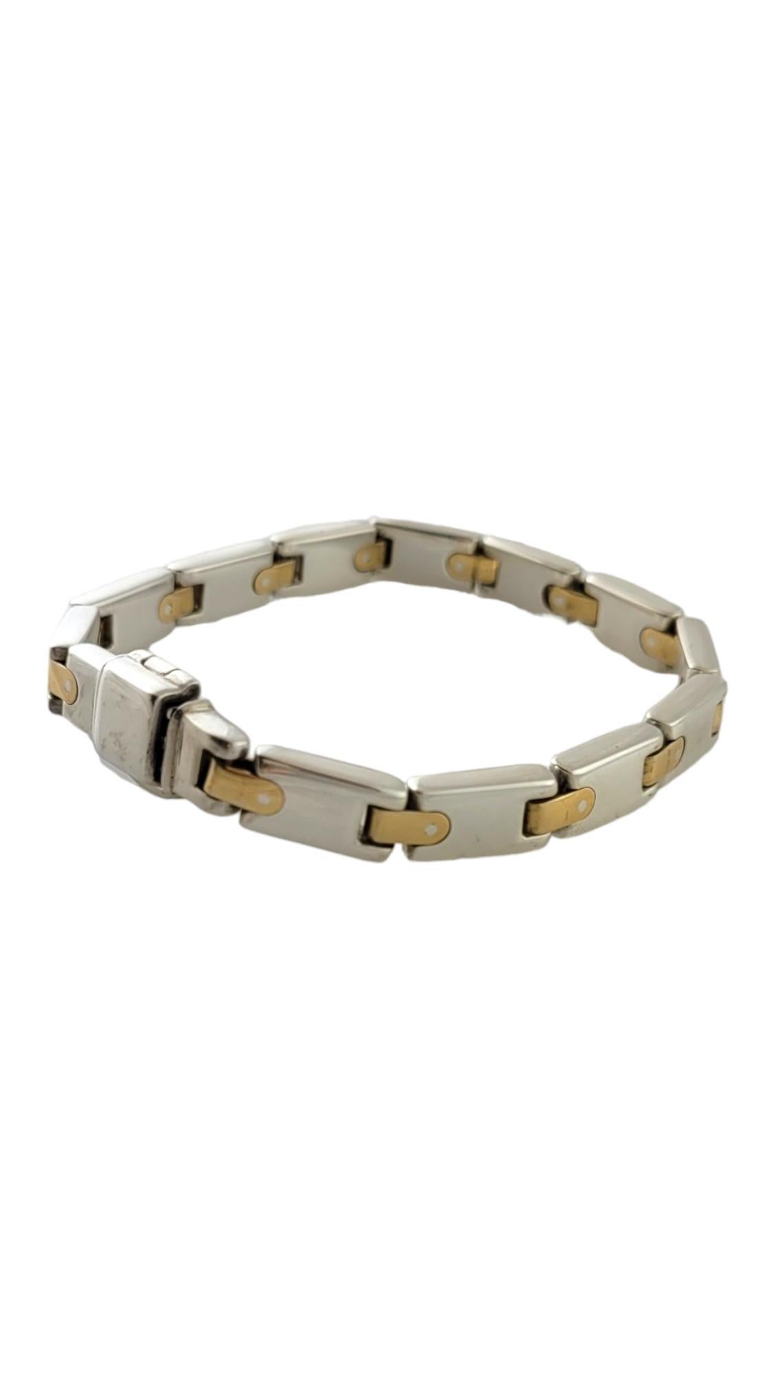 Tiffany & Co 18K Yellow Gold & Sterling Silver Link Bracelet #17789 In Good Condition In Washington Depot, CT