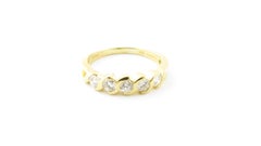 Tiffany & Co. 18 Karat Gold Swirl Semi Bezel Set Diamond Band Ring .50 Carat