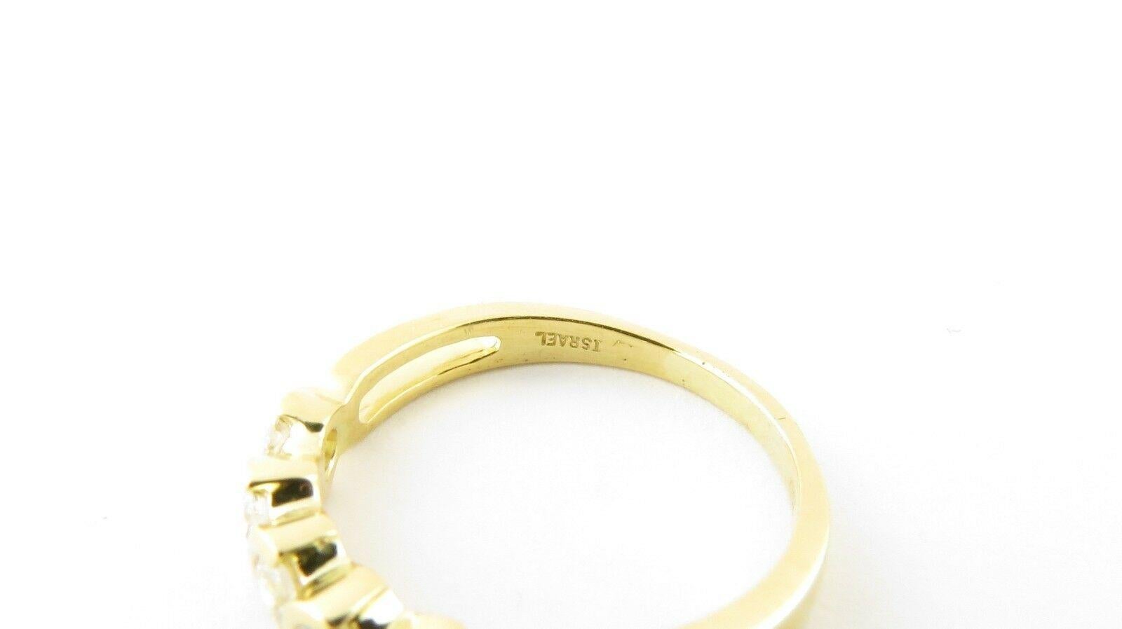 Tiffany & Co. 18 Karat Gold Swirl Semi Bezel Set Diamond Band Ring .50 Carat In Good Condition In Washington Depot, CT