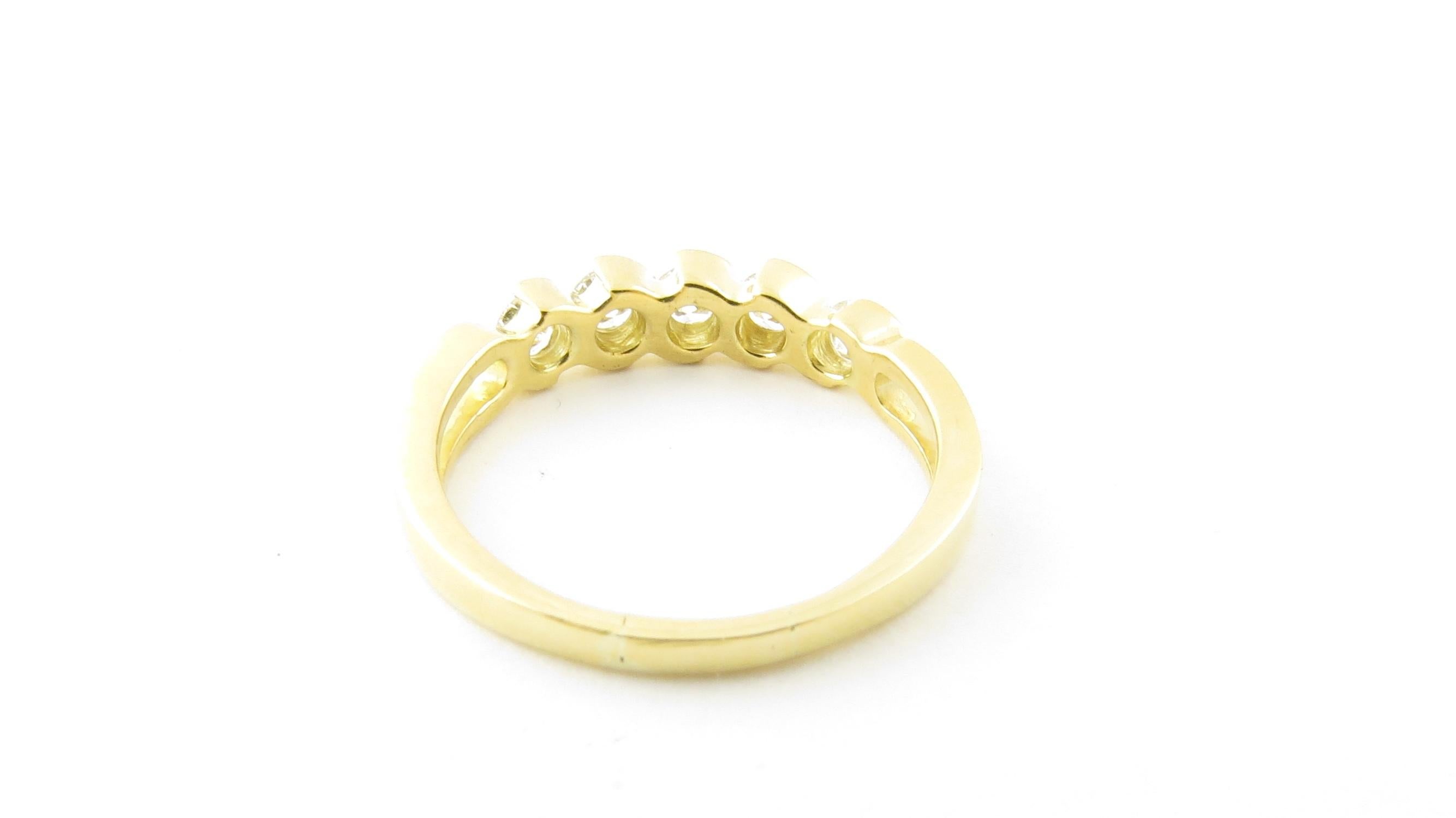 Tiffany & Co. 18 Karat Gold Swirl Semi Bezel Set Diamond Band Ring .50 Carat 1