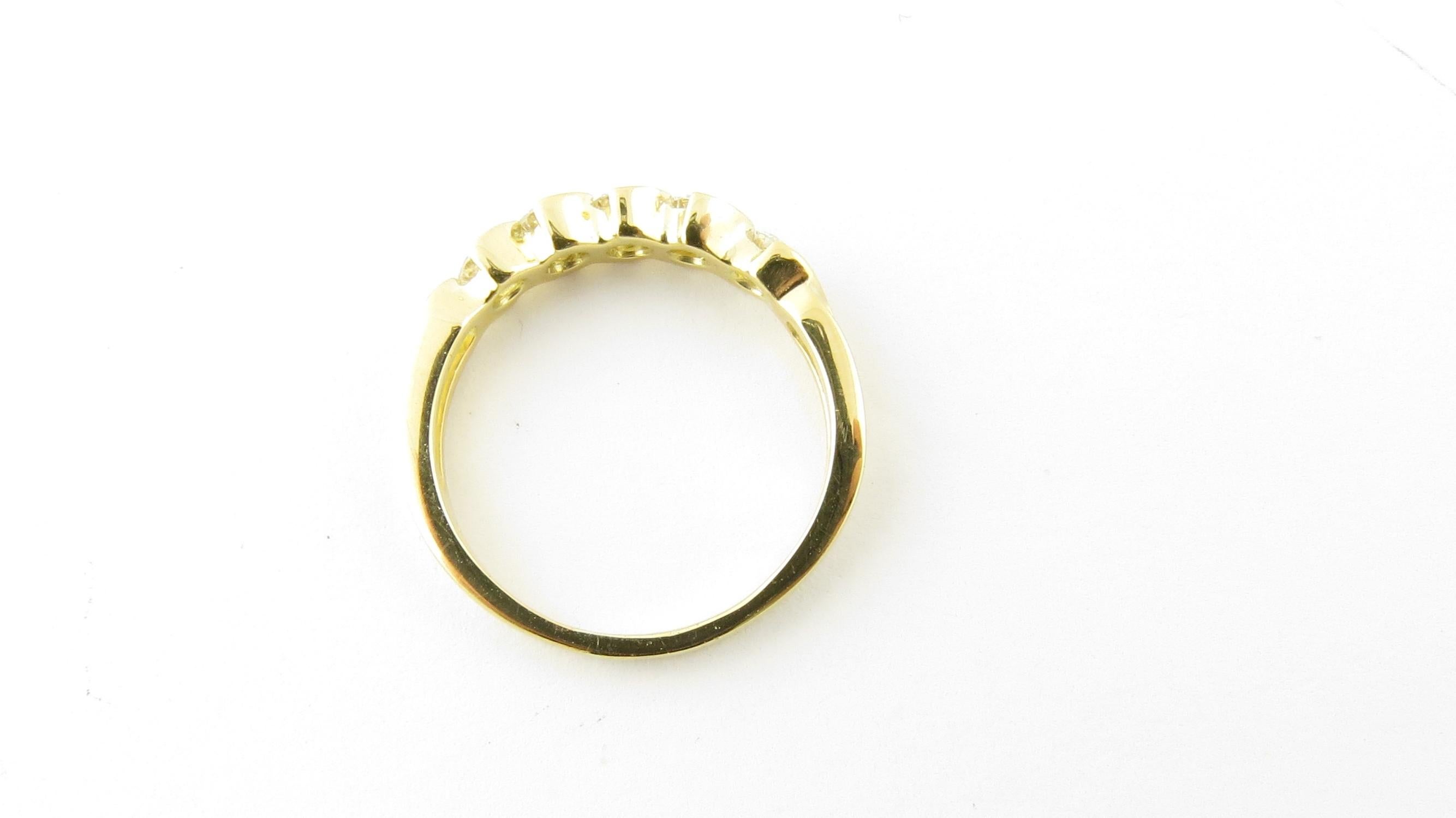Tiffany & Co. 18 Karat Gold Swirl Semi Bezel Set Diamond Band Ring .50 Carat 2