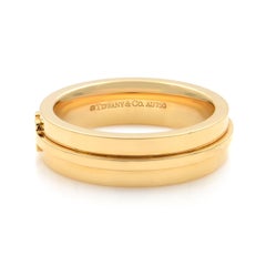 Tiffany & Co. 18 Karat Yellow Gold T Two Narrow Band Ring