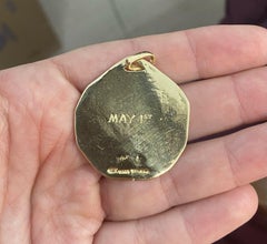 Tiffany & Co. 18k Yellow Gold Taurus Pendant Medallion Vintage Made in Italy