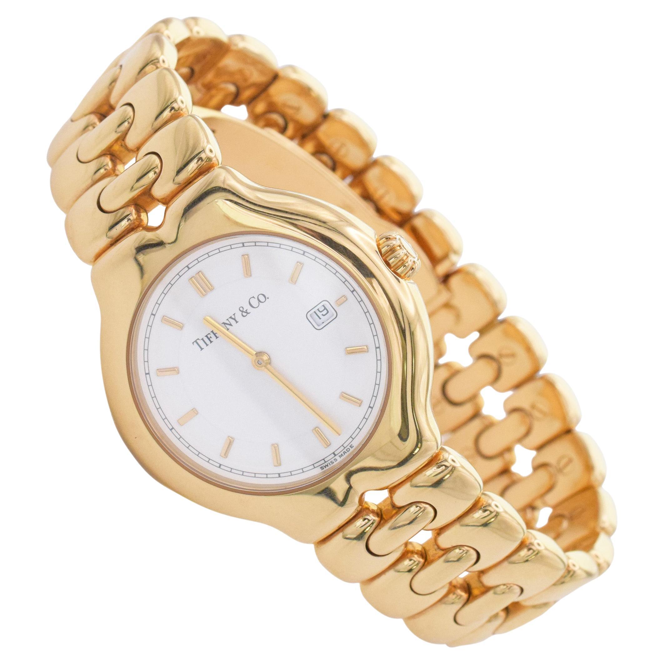 Reloj Tesoro de oro amarillo de 18 quilates Tiffany
Co. Movimiento de cuarzo