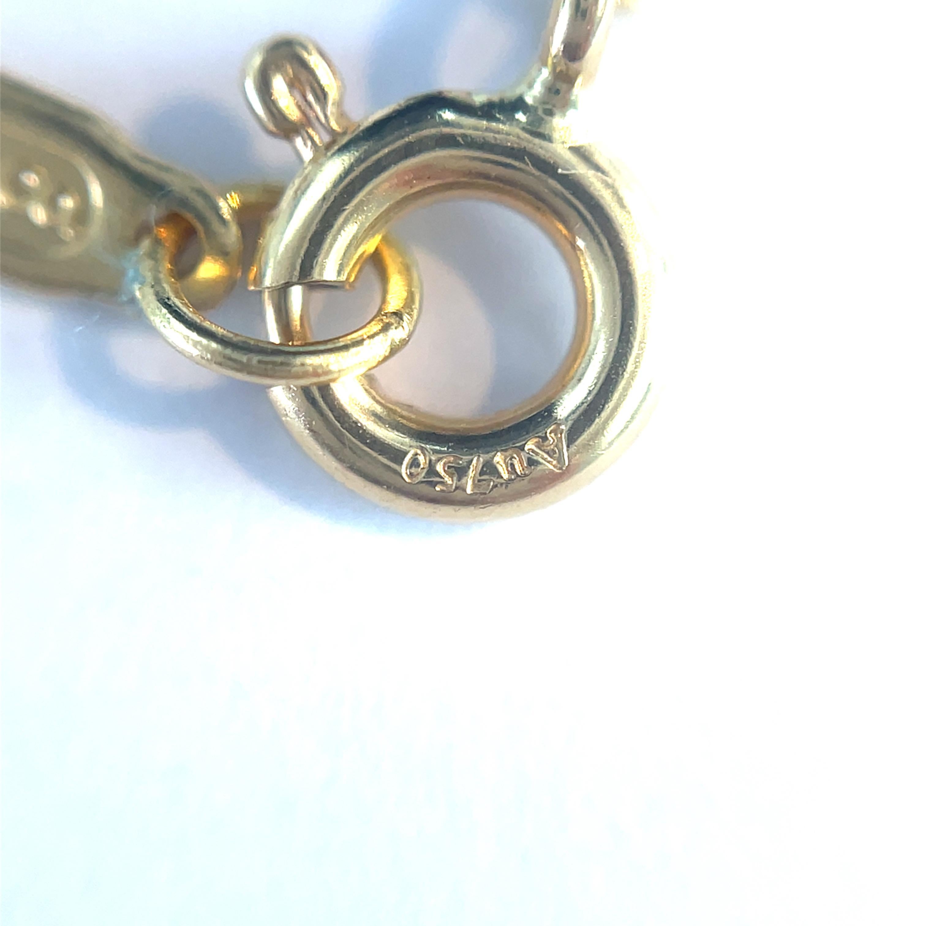 Tiffany & Co. Chaîne fine en or jaune 18k Unisexe en vente