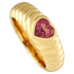 Tiffany & Co. 18K Yellow Gold Tourmaline Heart Ring