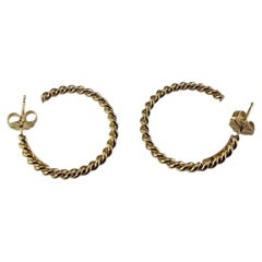 Tiffany & Co. 18K Gelbgold verdrehte Seilring-Ohrringe #25283