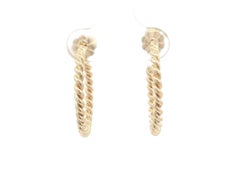 Tiffany & Co. 18k Yellow Gold Twisted Wire Rope Classic Hoop Earrings