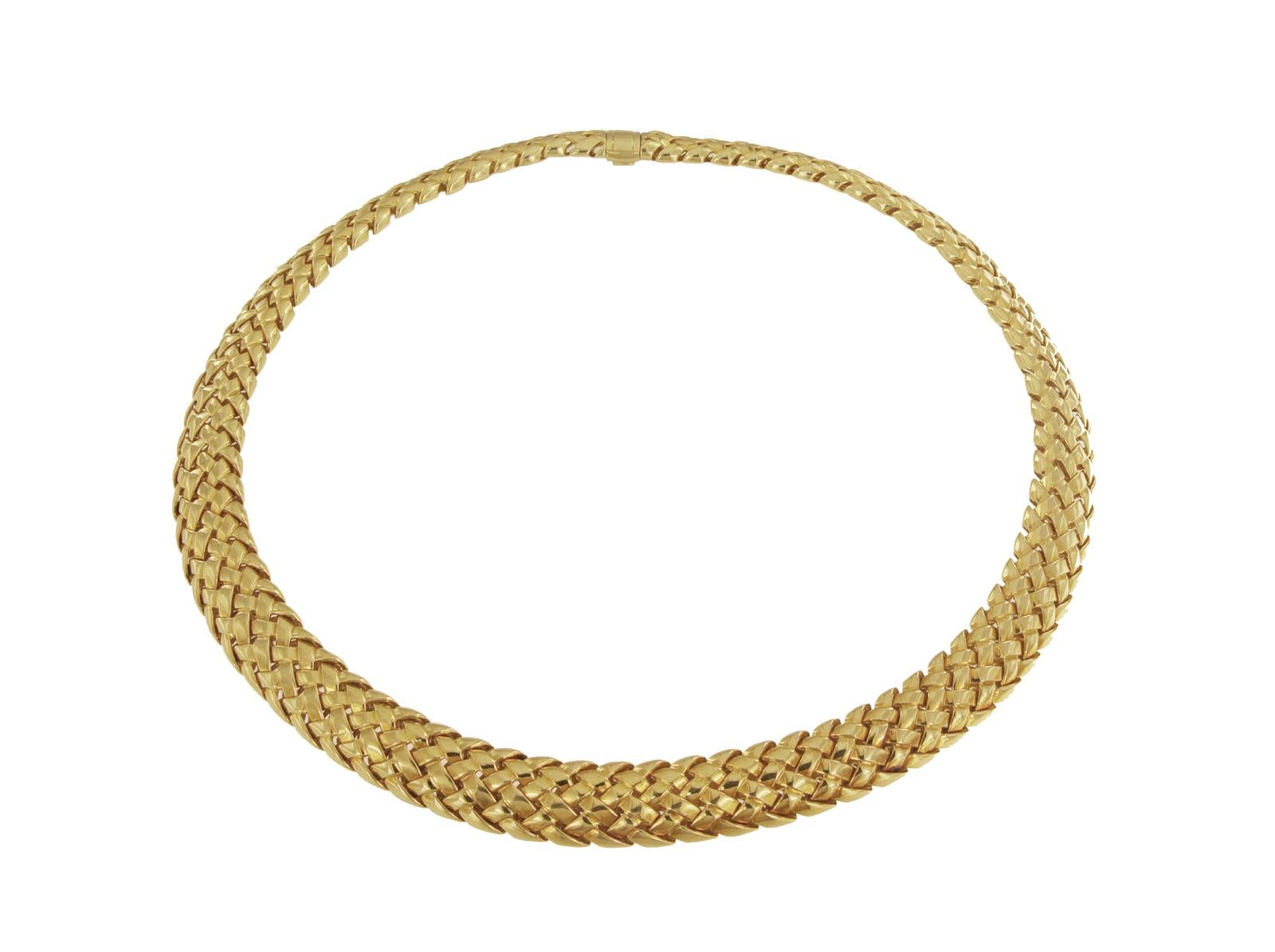 gold weave necklace