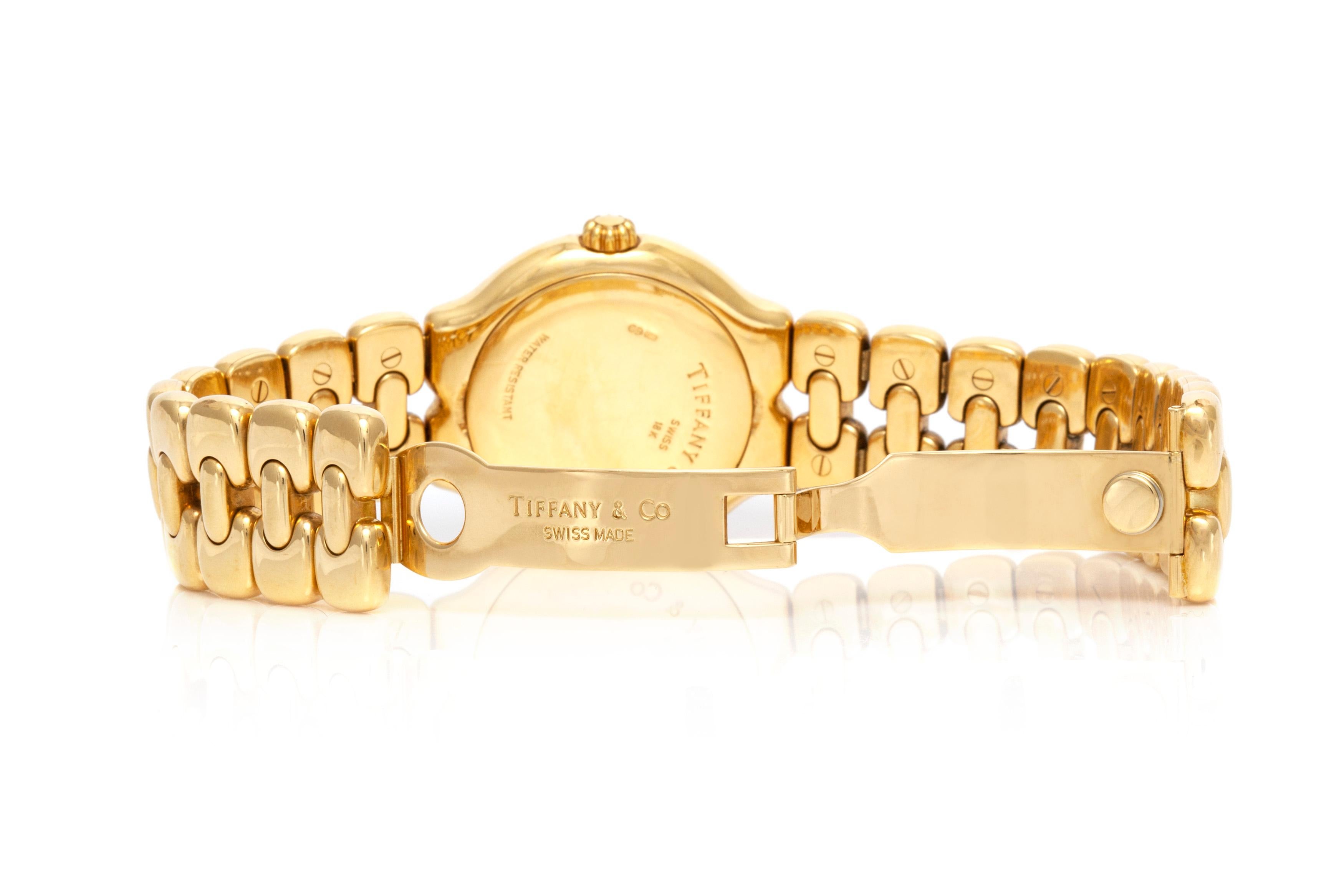 tiffany & co 18k gold watch