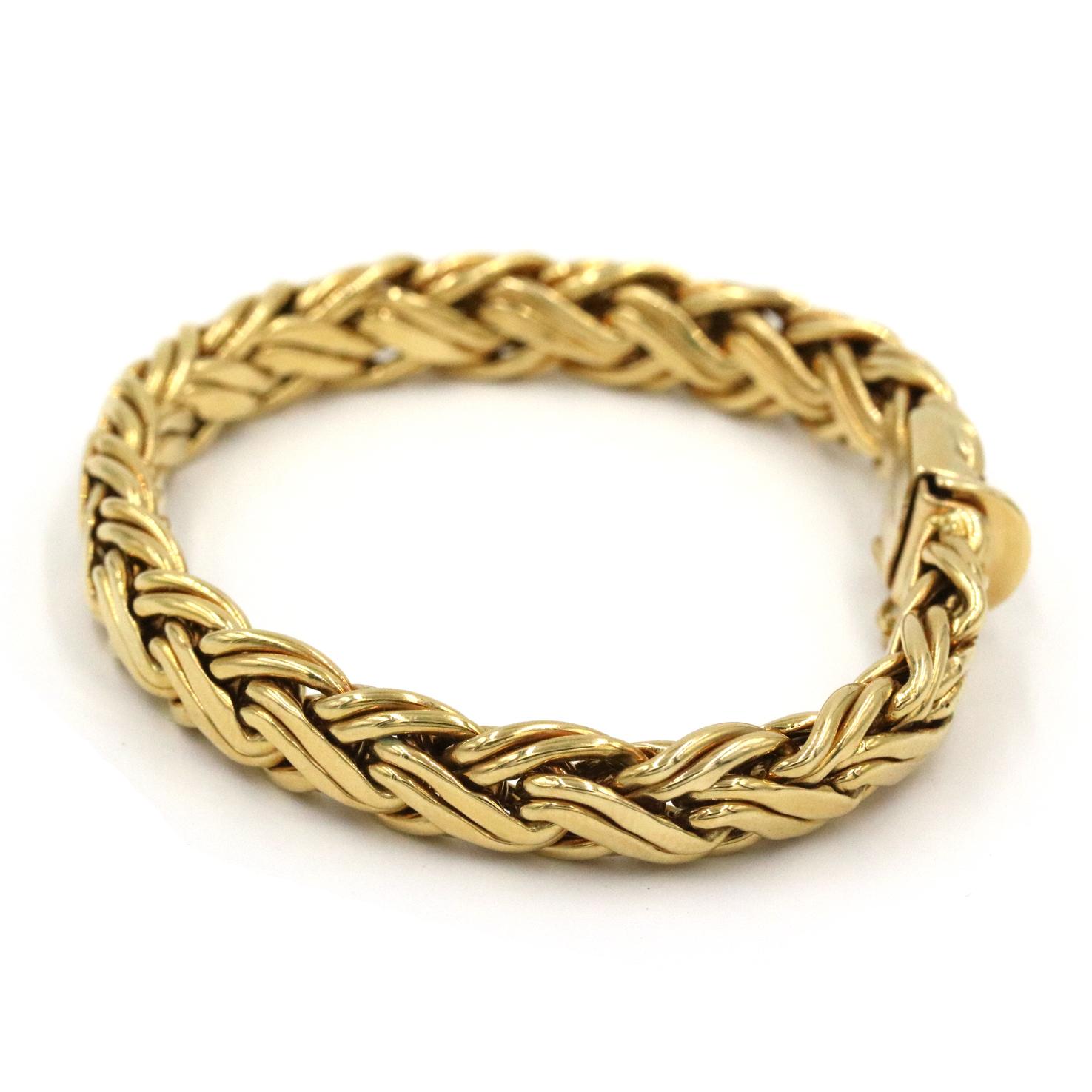 Tiffany & Co. Weave Bracelet In 18K Yellow Gold.