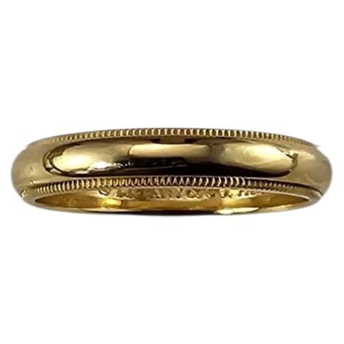 Tiffany & Co. 18K Yellow Gold Wedding Band Ring Size 9 #24957 For Sale