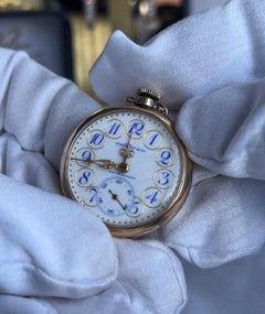 Tiffany & Co. 18k Yellow Gold White & Blue Pocket Watch/Pendant Circa 1900s