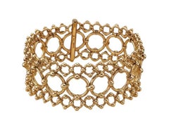 Tiffany & Co. Pulsera ancha de oro amarillo de 18 quilates
